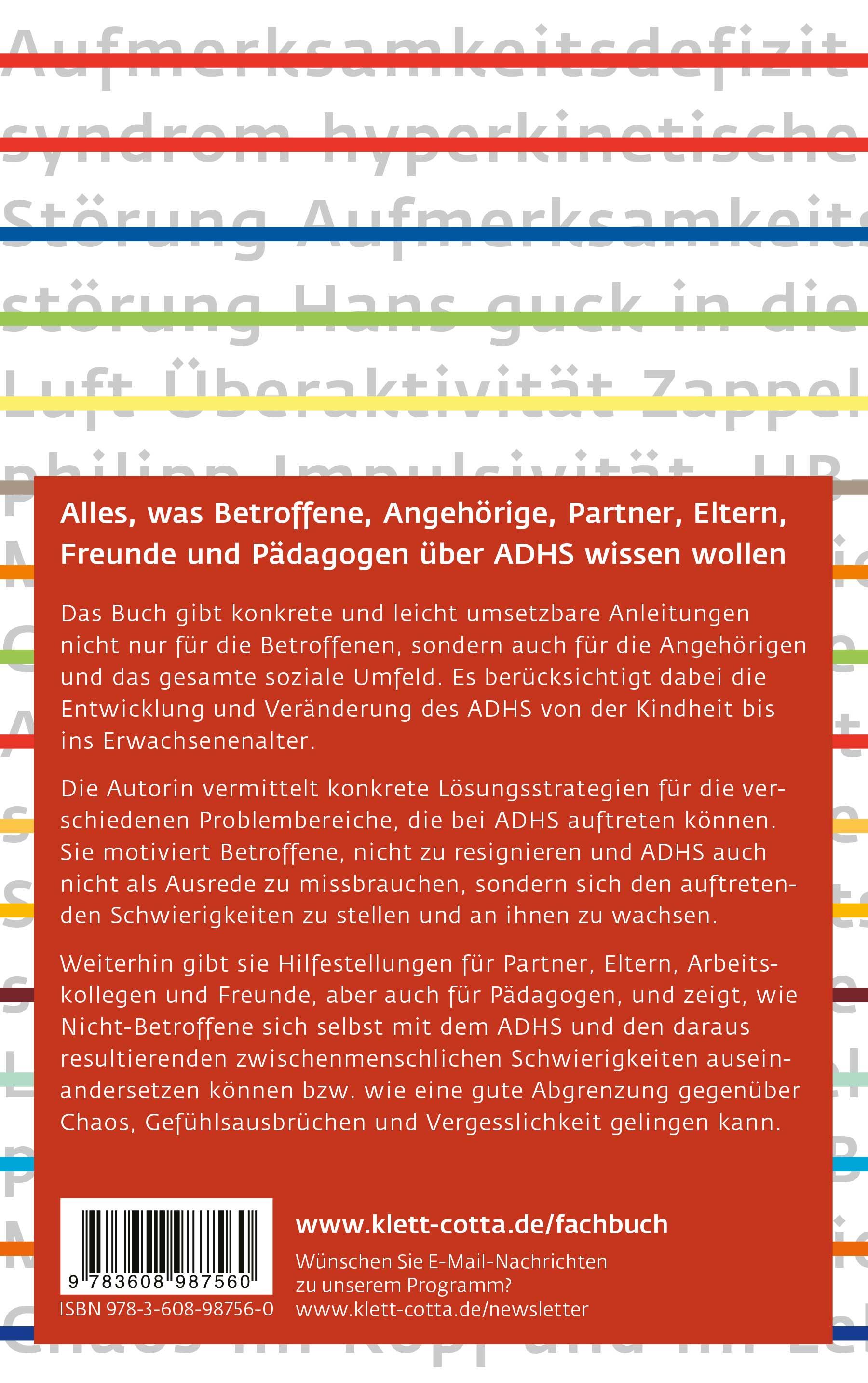 Rückseitencover ADHS - Erfolgreiche Strategien für Erwachsene und Kinder