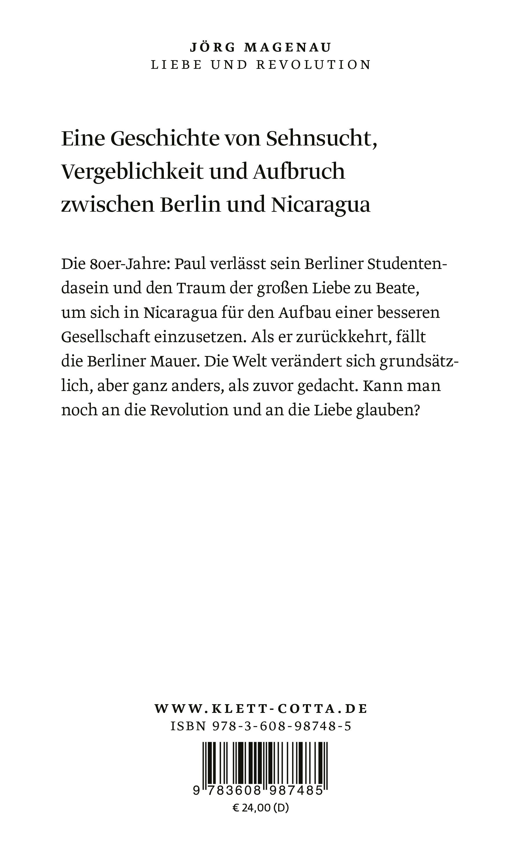 Rückseitencover Liebe und Revolution