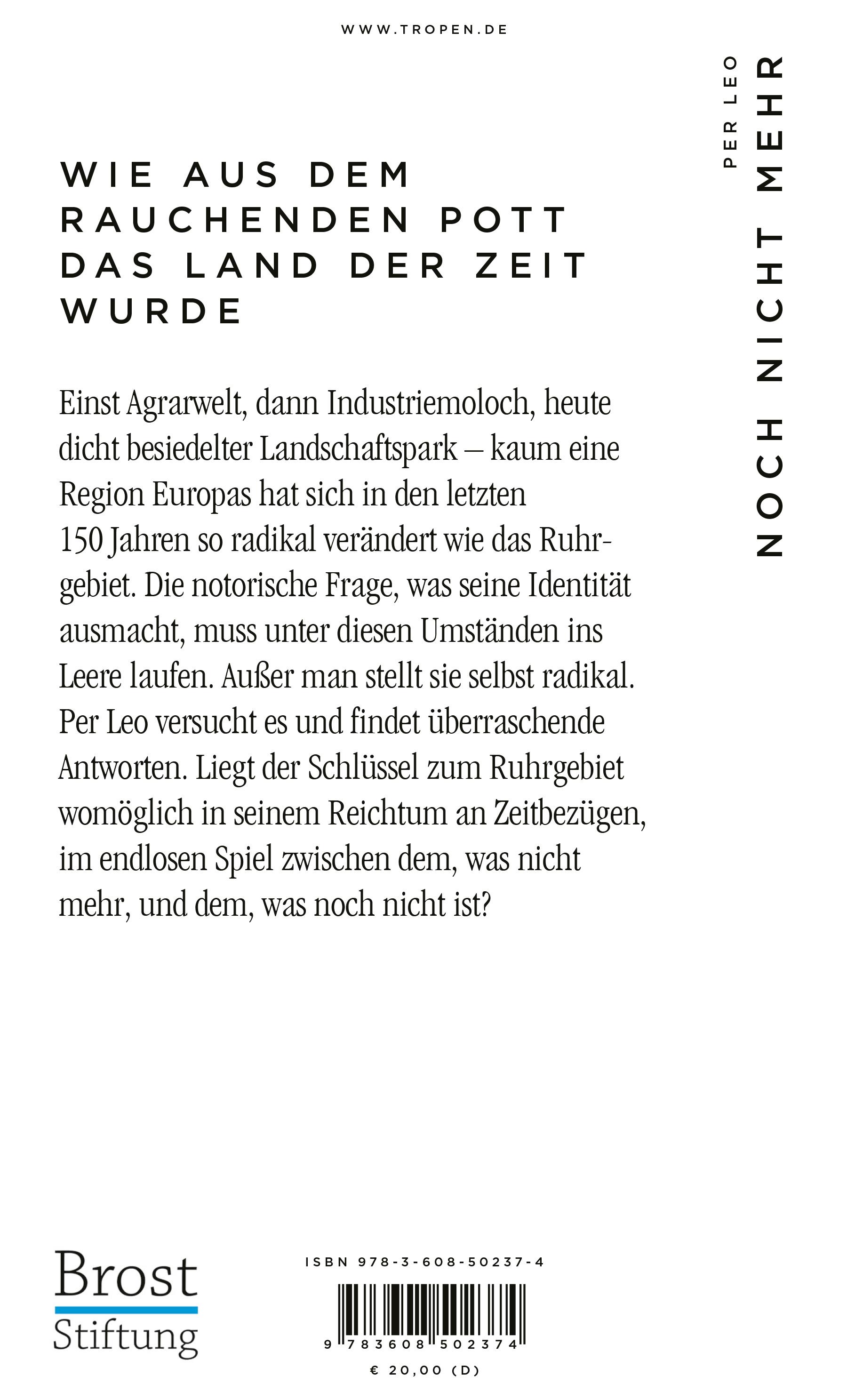 Rückseitencover Noch nicht mehr