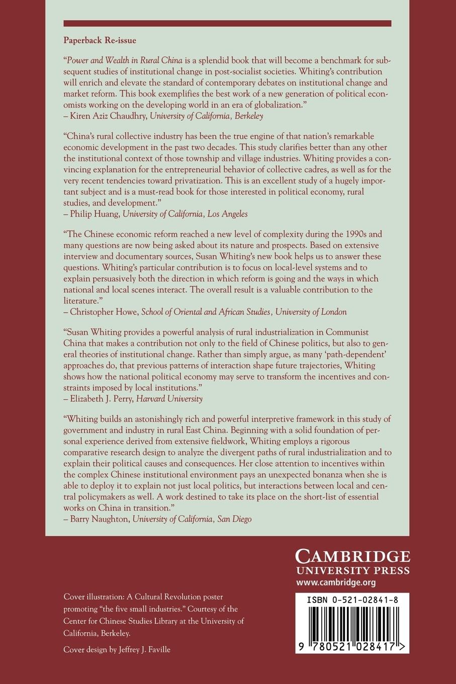 Rückseitencover Power and Wealth in Rural China