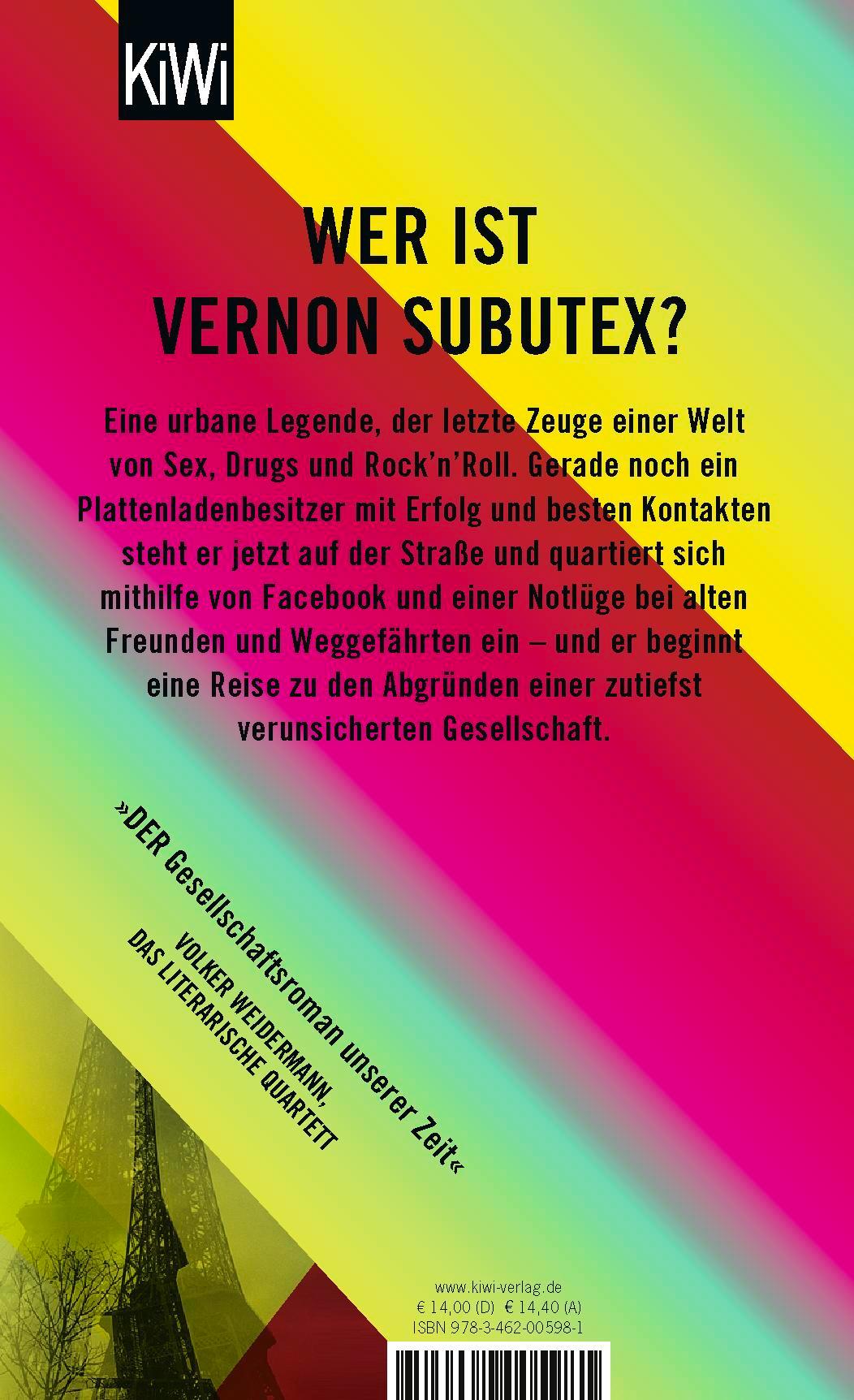 Rückseitencover Das Leben des Vernon Subutex 1