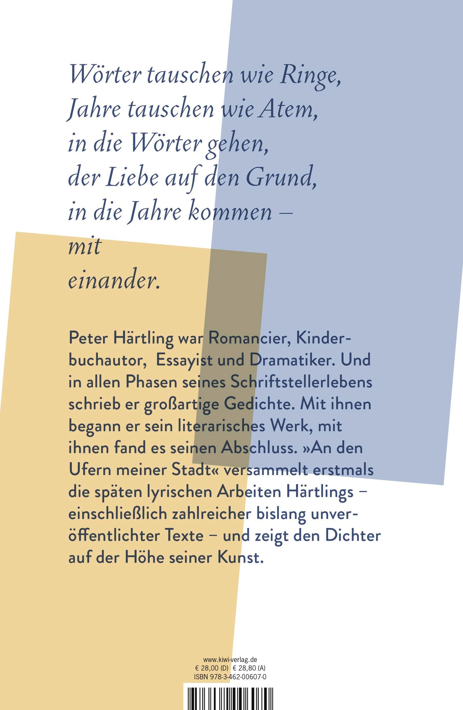 Rückseitencover An den Ufern meiner Stadt