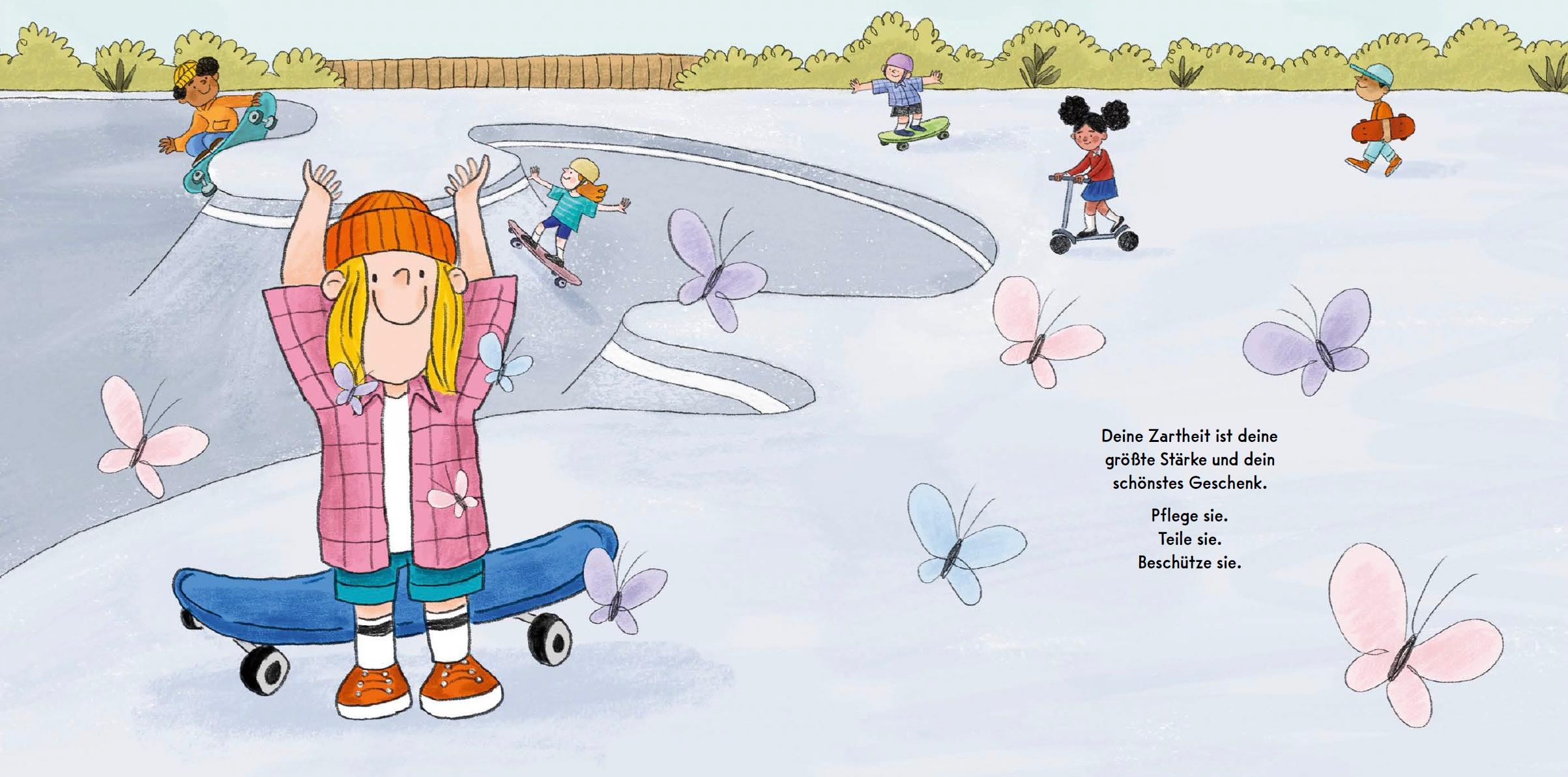 Beispielinhalt (Bild) Ich bin zart. Ich bin stark.