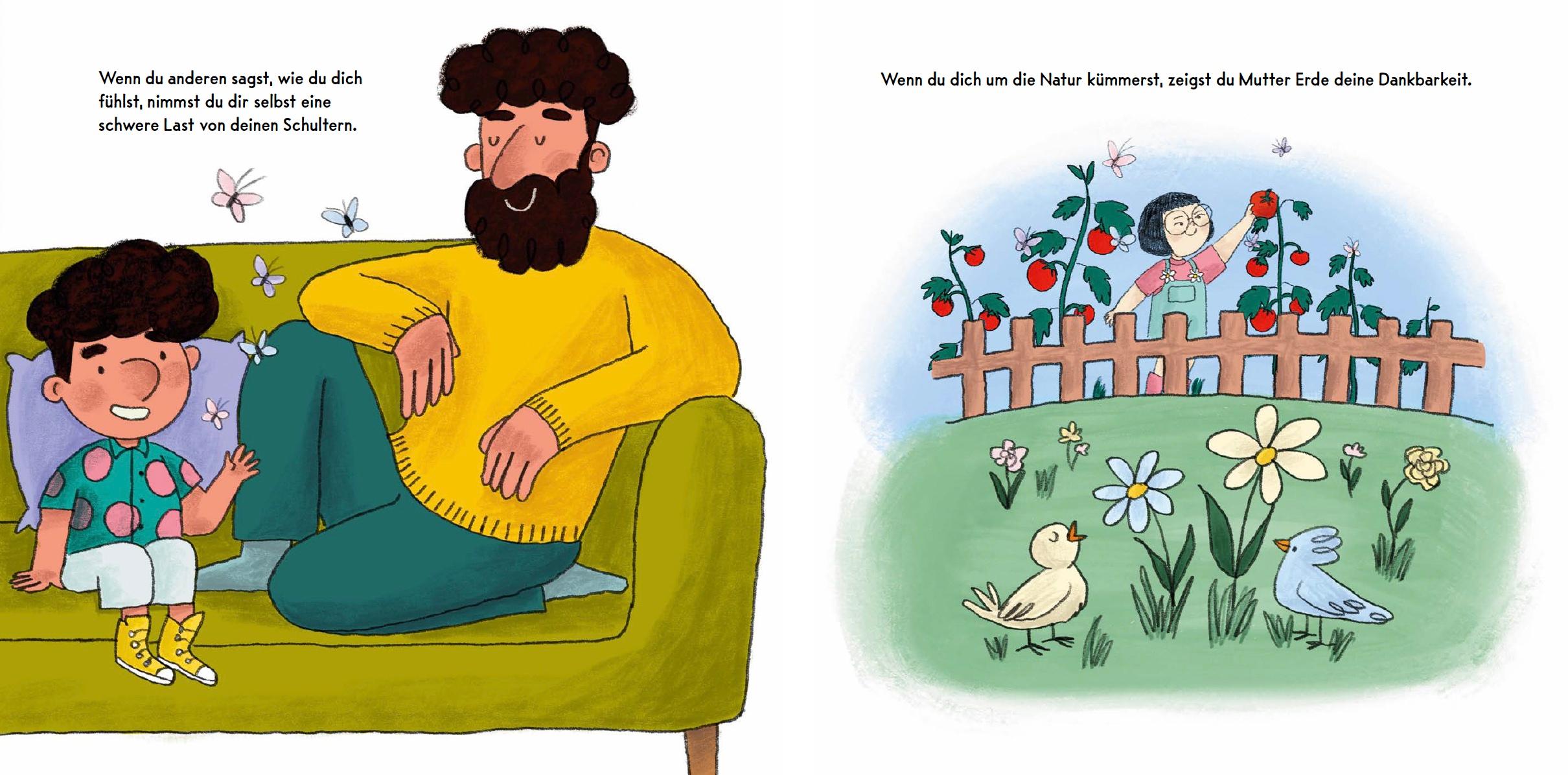 Beispielinhalt (Bild) Ich bin zart. Ich bin stark.