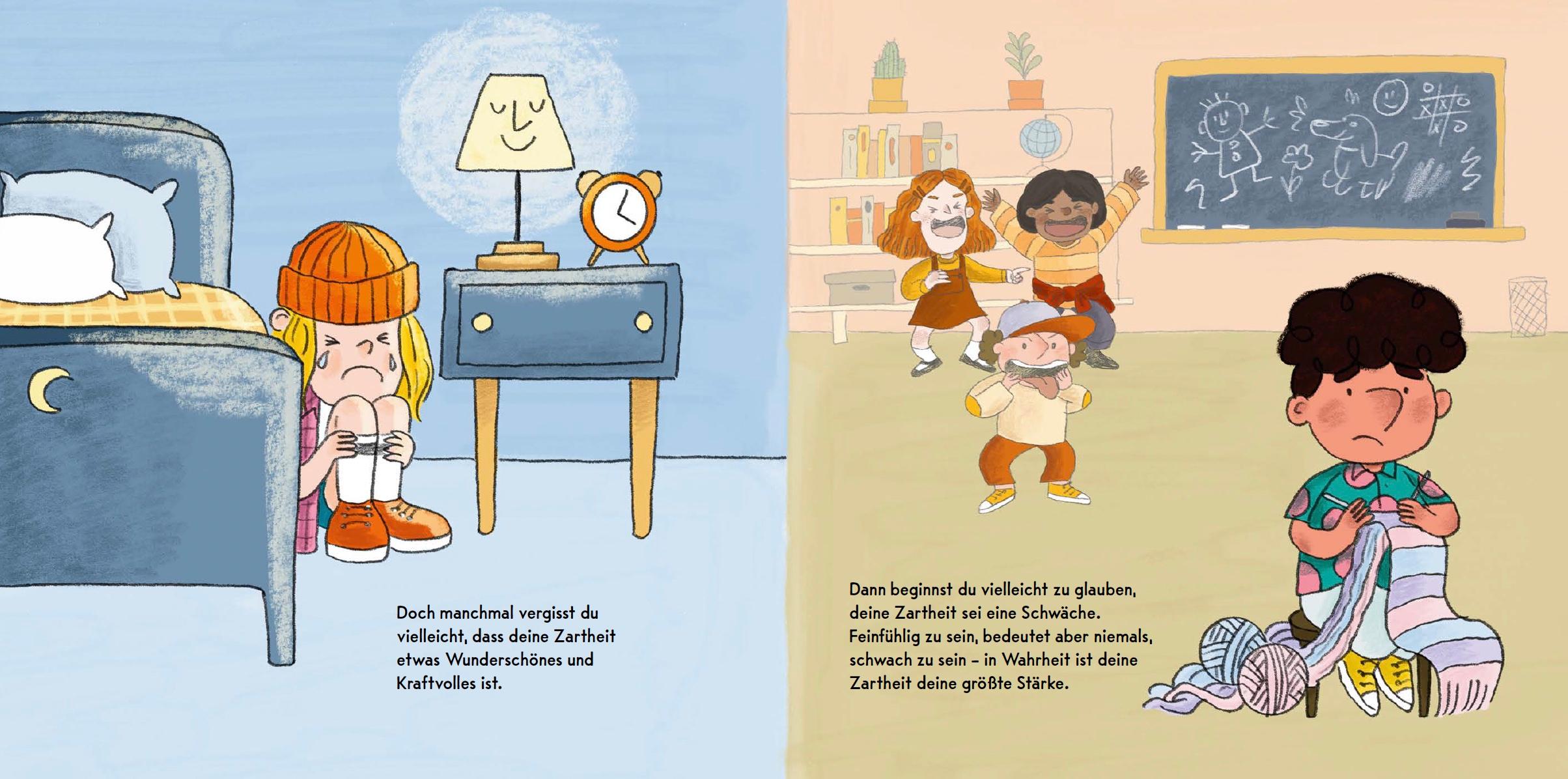 Beispielinhalt (Bild) Ich bin zart. Ich bin stark.