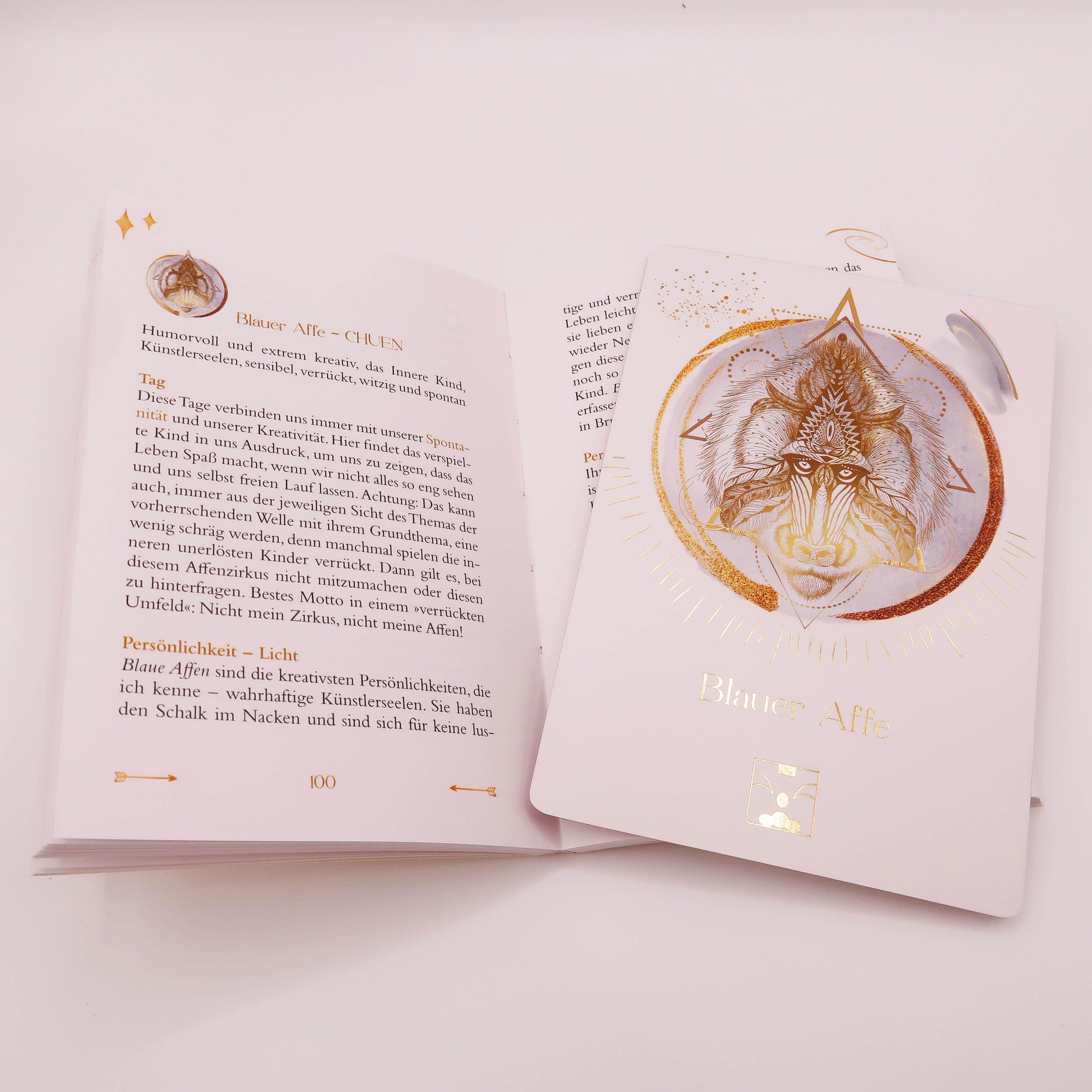 Beispielinhalt (Bild) Maya-Astro-Cards: 44 astrologische Orakelkarten mit Booklet