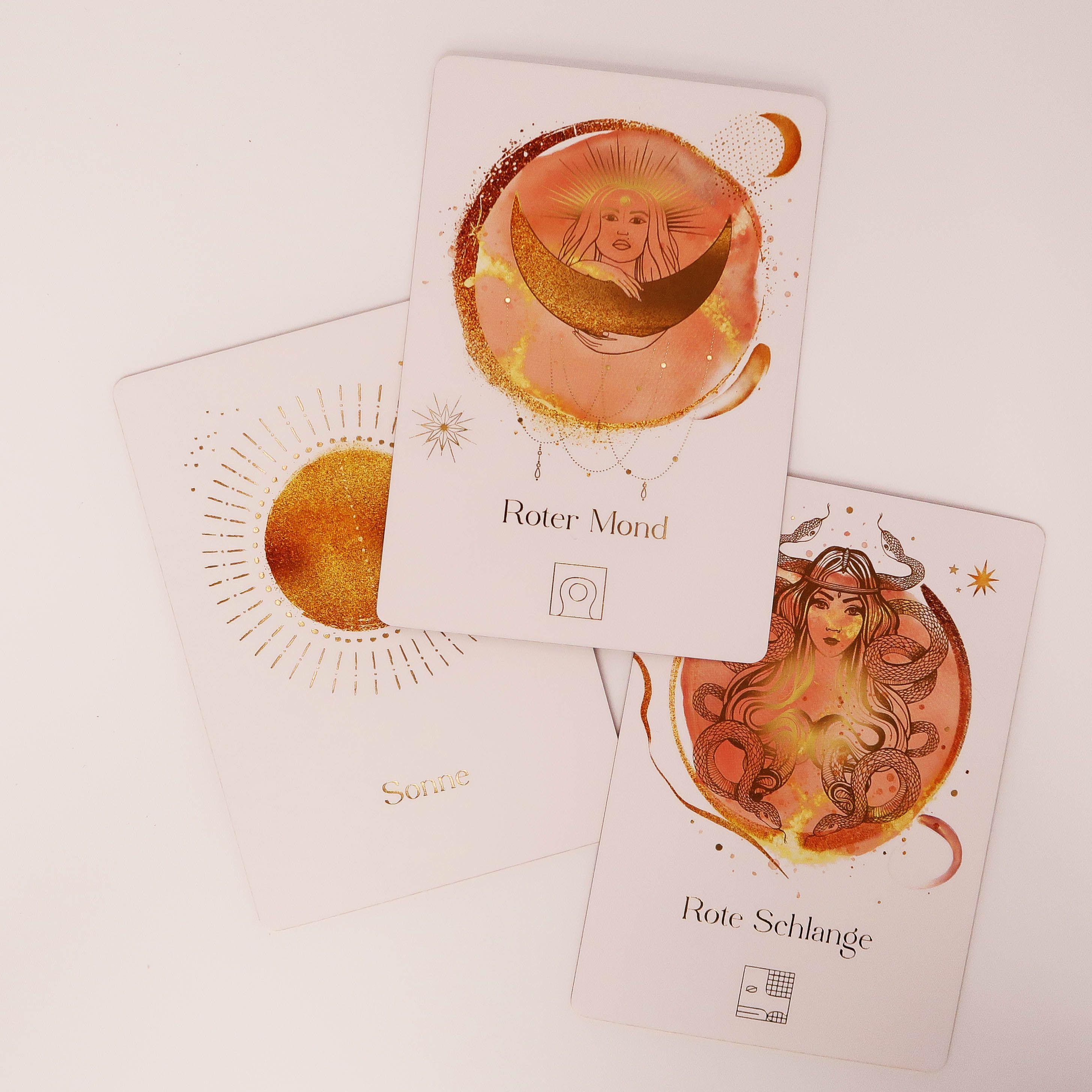 Beispielinhalt (Bild) Maya-Astro-Cards: 44 astrologische Orakelkarten mit Booklet