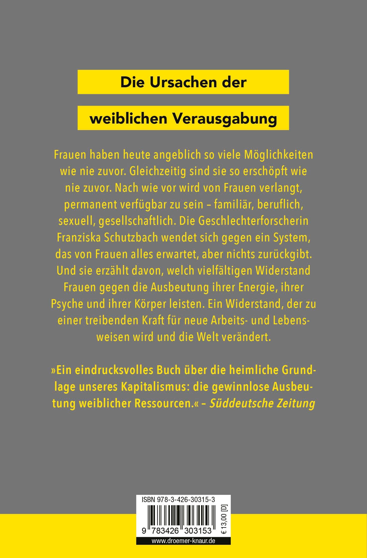 Rückseitencover Die Erschöpfung der Frauen