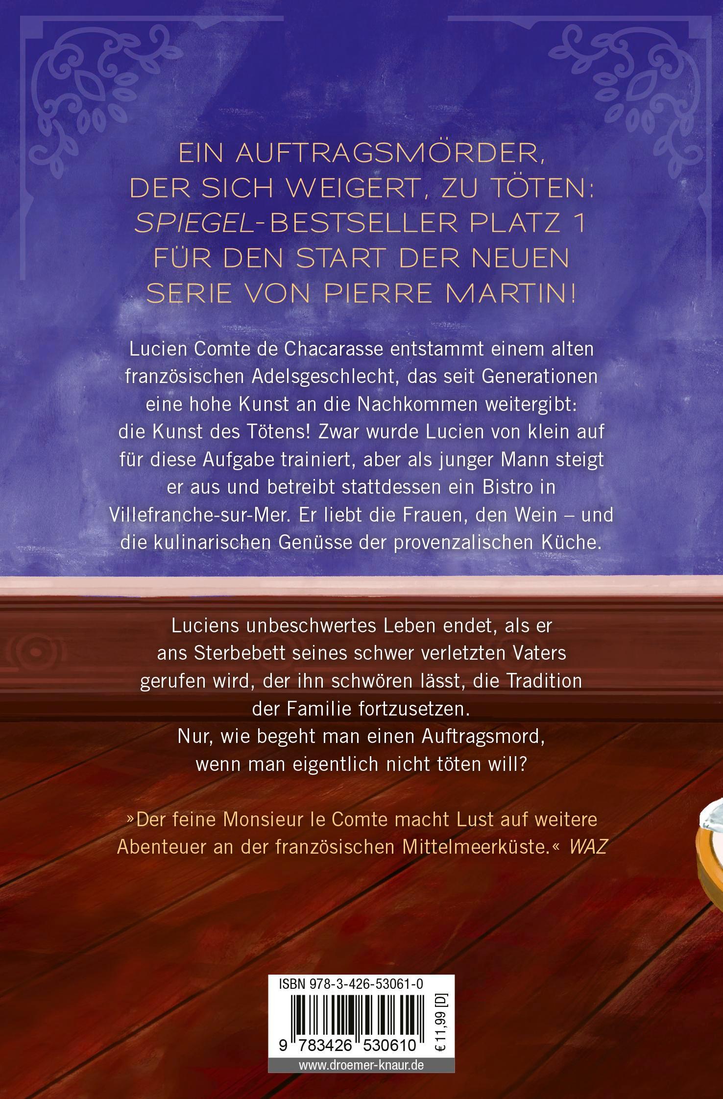 Rückseitencover Monsieur le Comte und die Kunst des Tötens