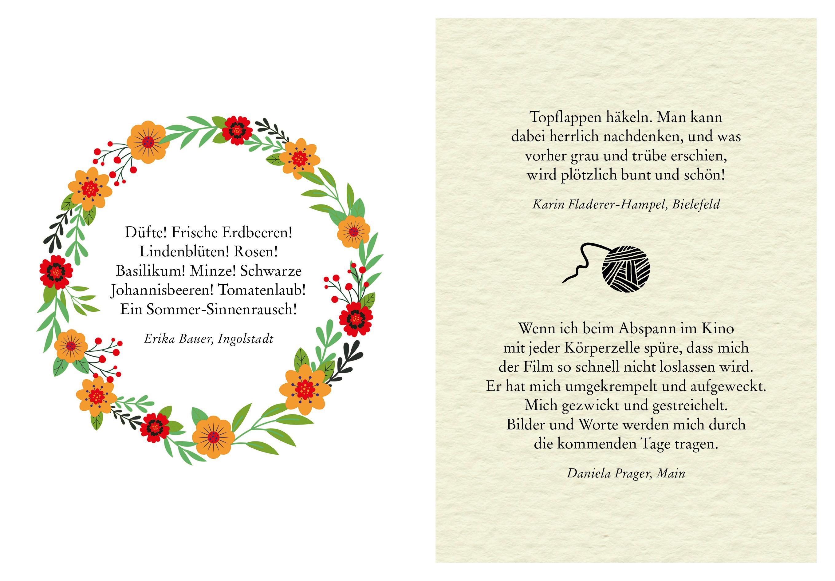 Beispielinhalt (Bild) Was mein Leben reicher macht