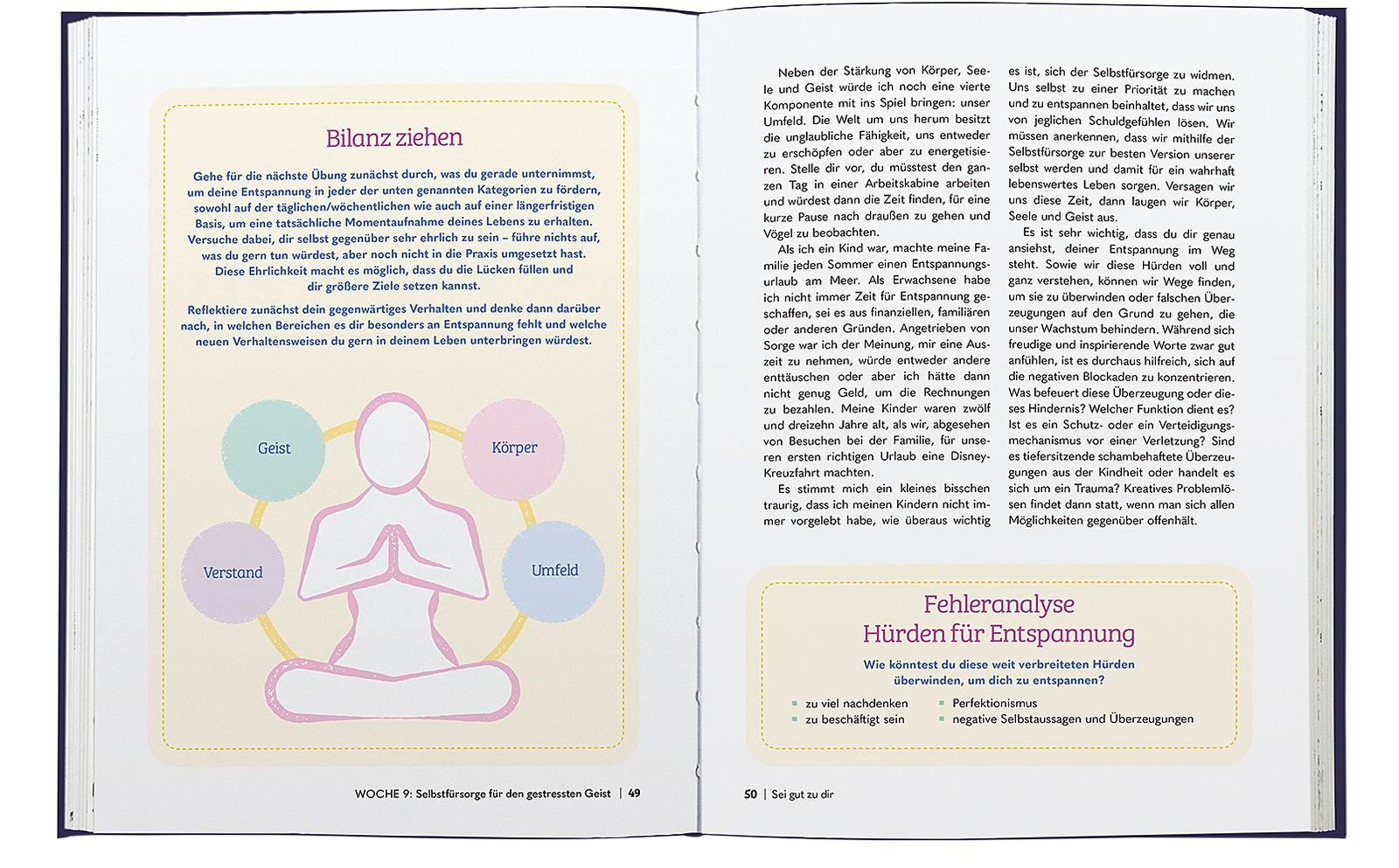 Beispielinhalt (Bild) Sei gut zu dir