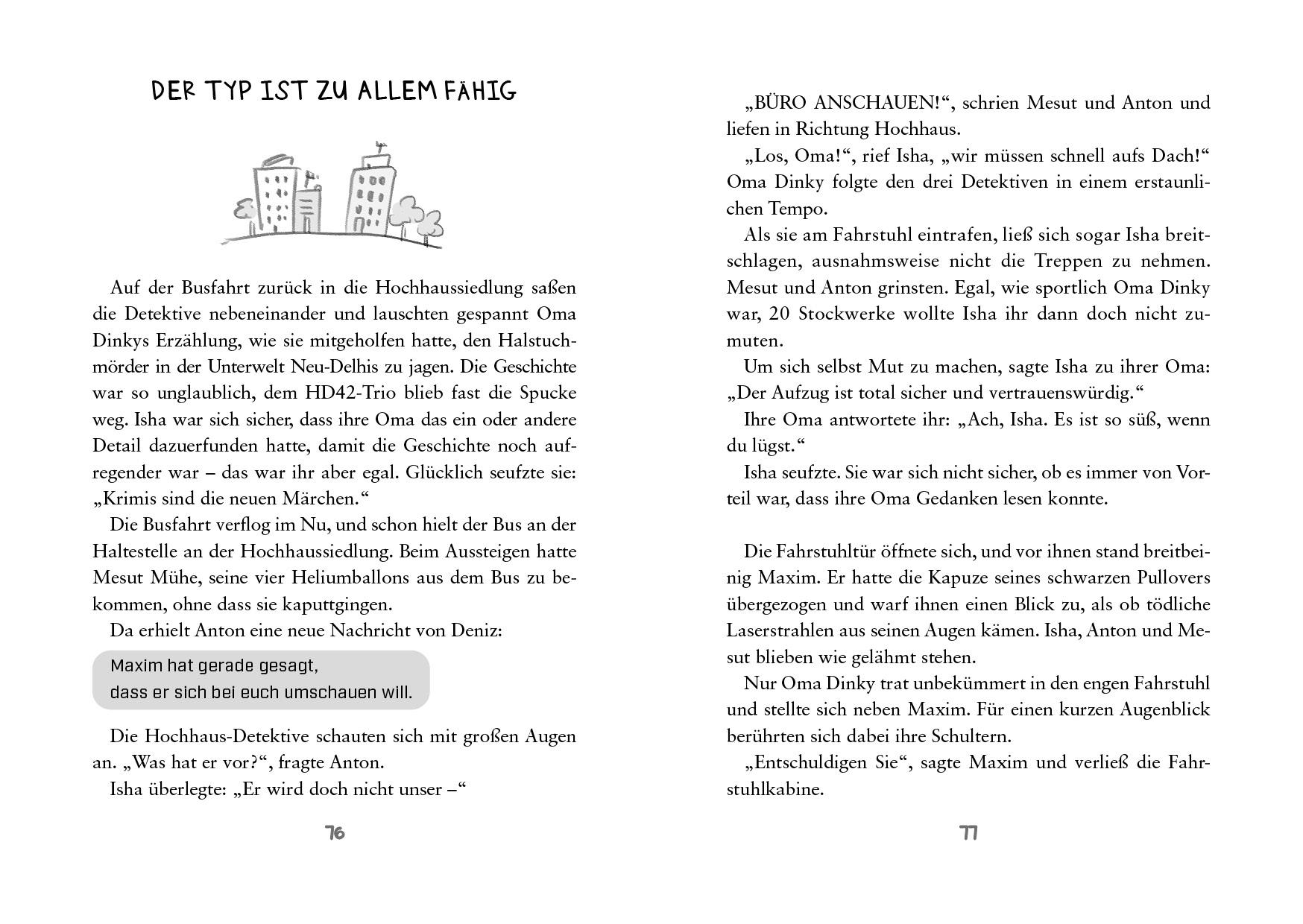 Beispielinhalt (Bild) Die Hochhaus-Detektive - Achtung, Handyfalle! (Die Hochhaus-Detektive-Reihe Band 2)