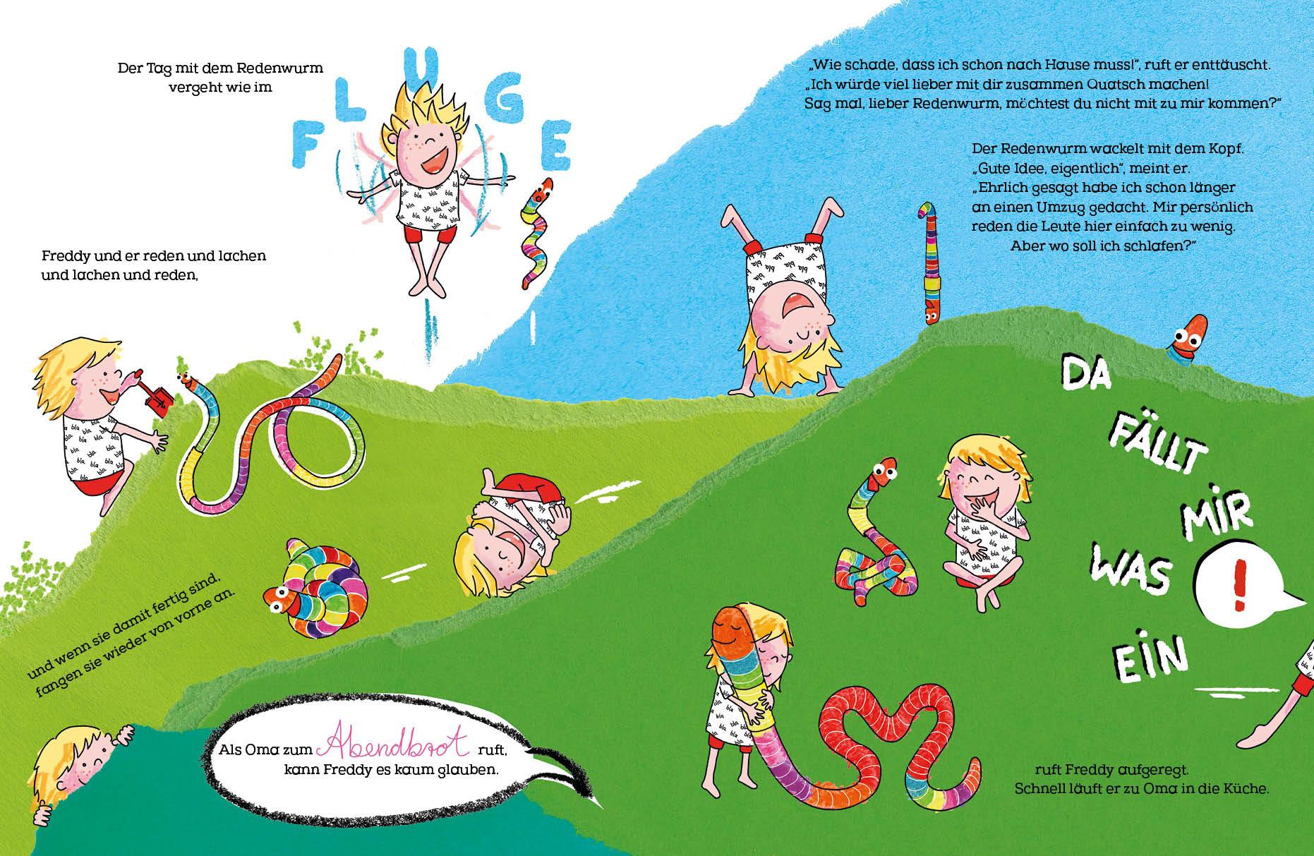 Beispielinhalt (Bild) Freddy und der Redenwurm