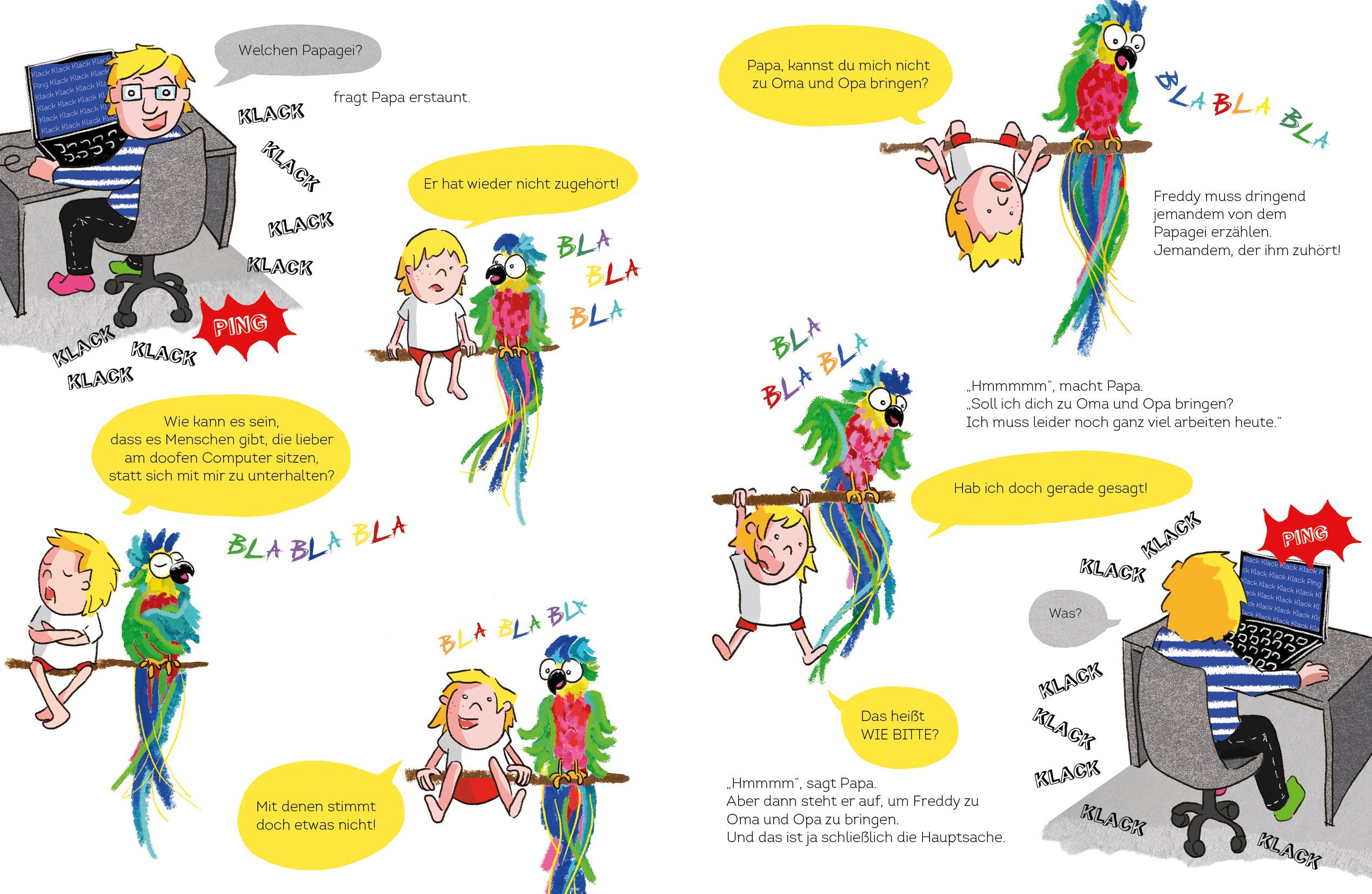 Beispielinhalt (Bild) Freddy und der Redenwurm