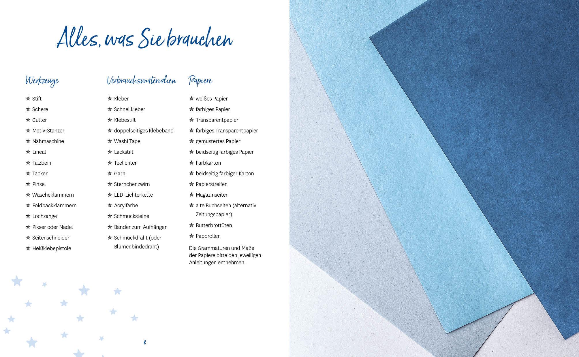 Beispielinhalt (Bild) Adventskalender Weihnachtssterne
