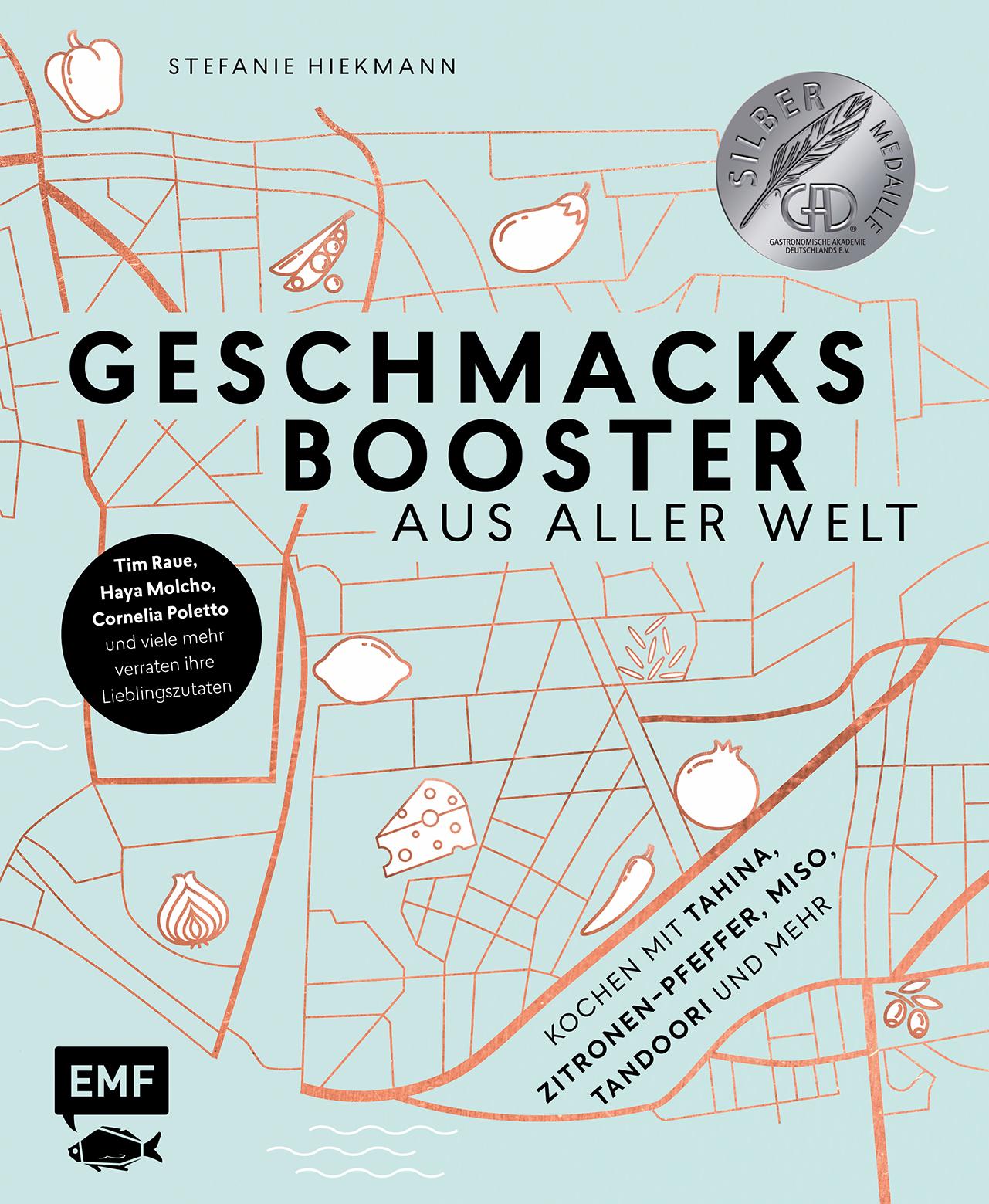 Vorderes Coverbild Geschmacksbooster aus aller Welt - Kochen mit Tahina, Zitronen-Pfeffer, Miso, Tandoori und mehr