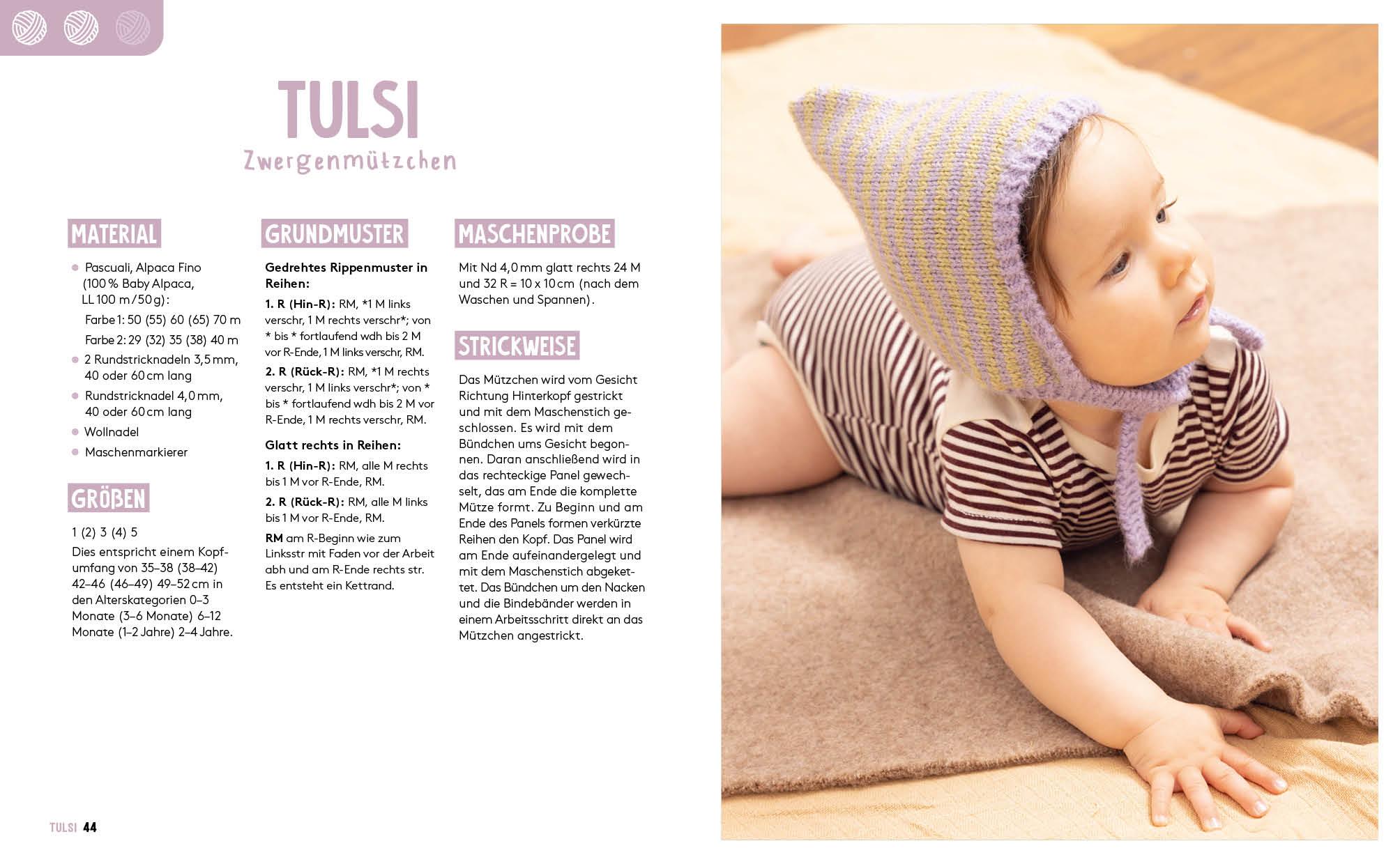 Beispielinhalt (Bild) Hej. Mützen stricken - Babys & Kids