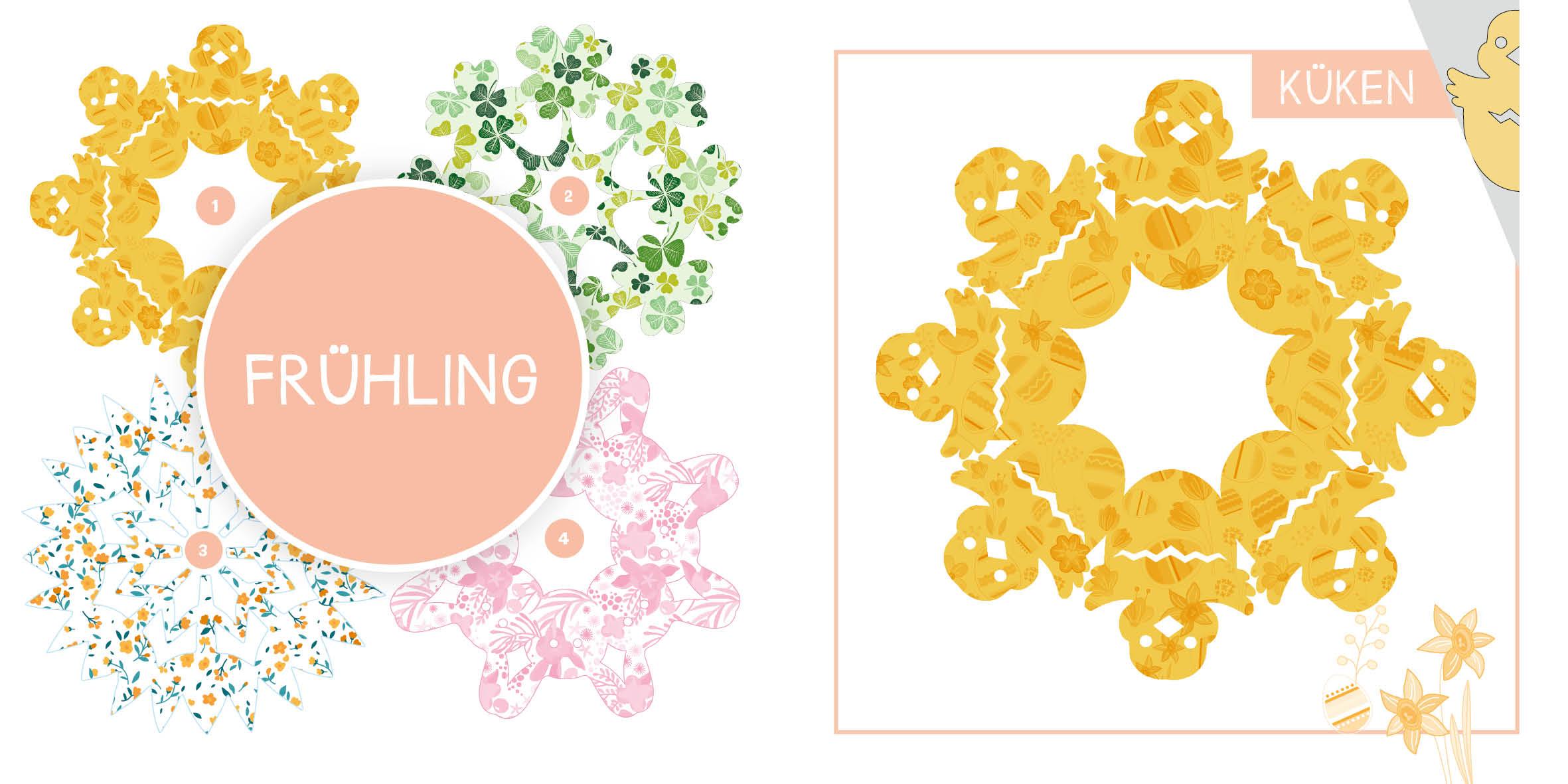 Beispielinhalt (Bild) Bastelblock: Falten, Schneiden, fertig! Rund ums Jahr