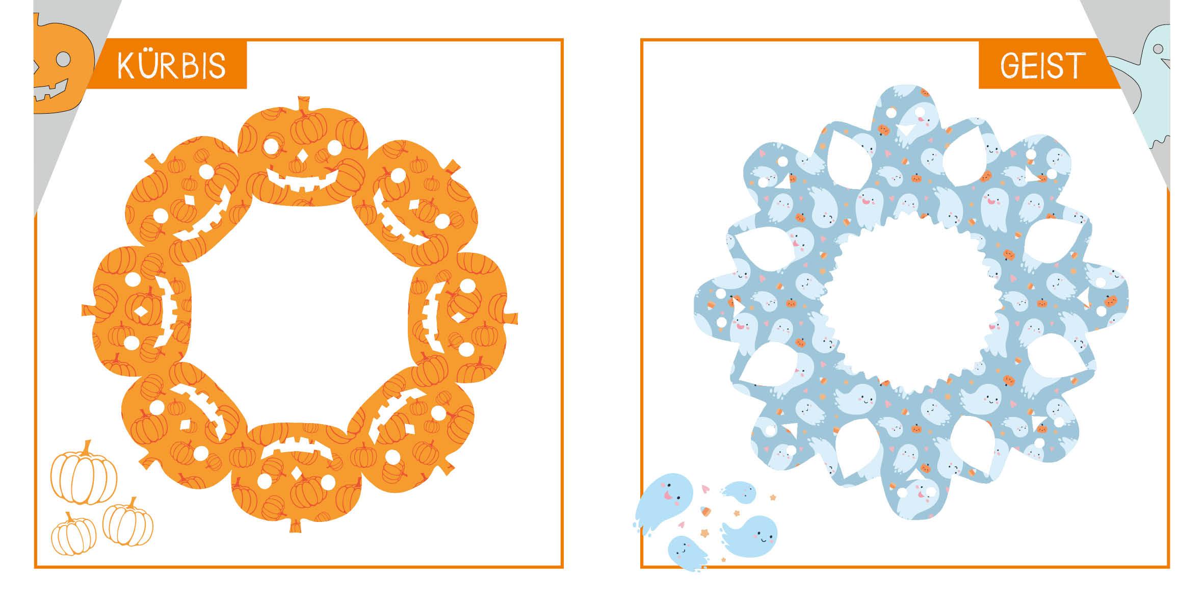 Beispielinhalt (Bild) Bastelblock: Falten, Schneiden, fertig! Rund ums Jahr