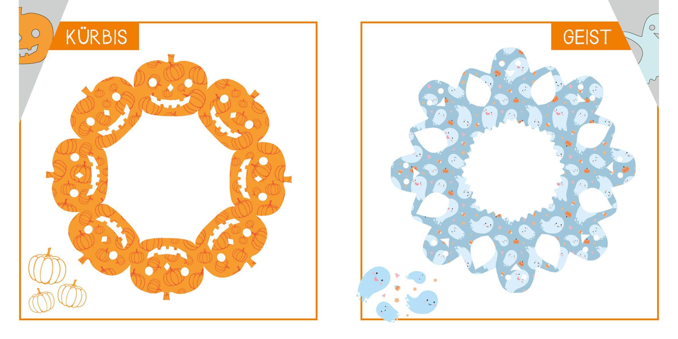 Beispielinhalt (Bild) Bastelblock: Falten, Schneiden, fertig! Rund ums Jahr