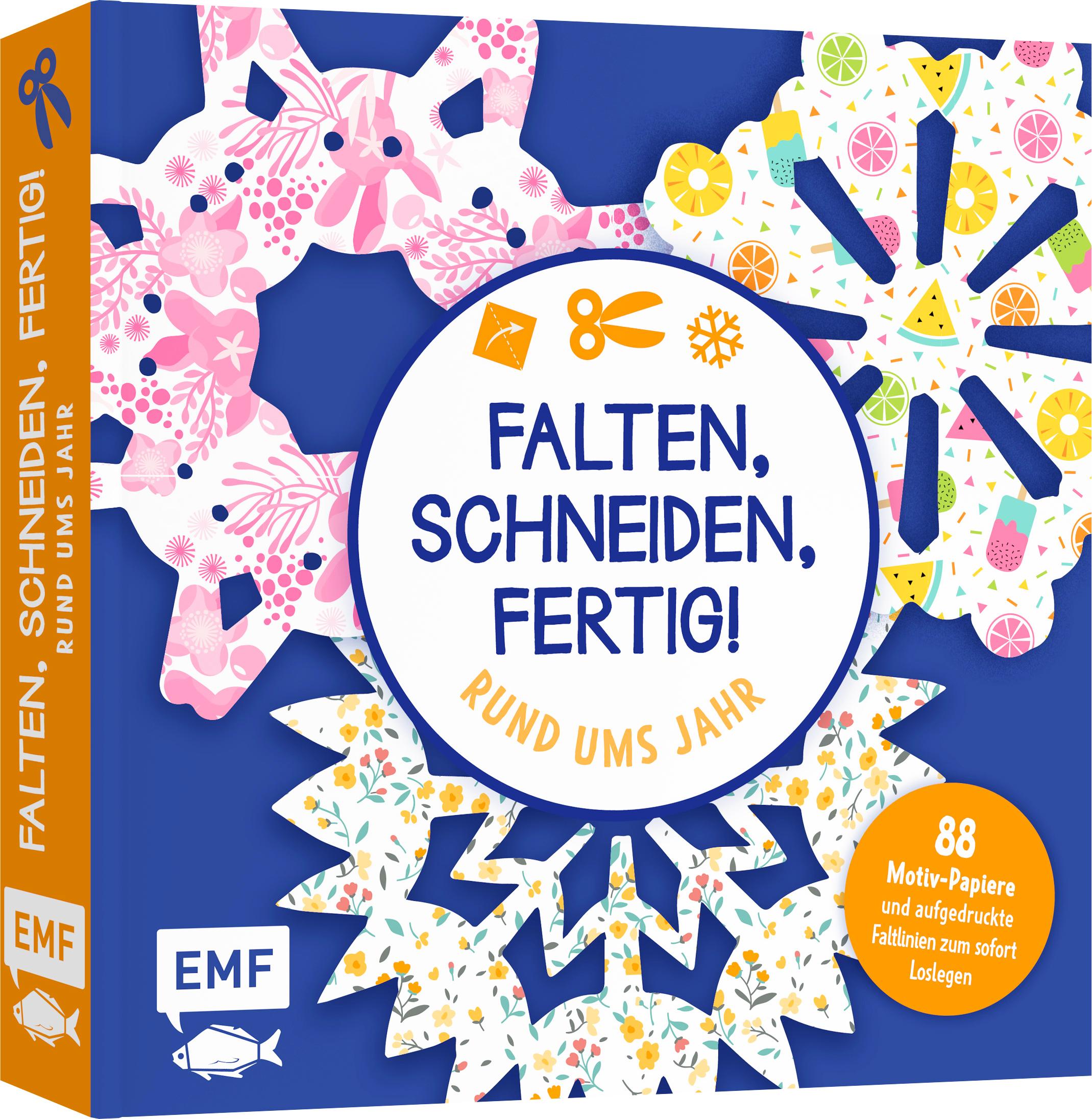Vorderes Coverbild Bastelblock: Falten, Schneiden, fertig! Rund ums Jahr