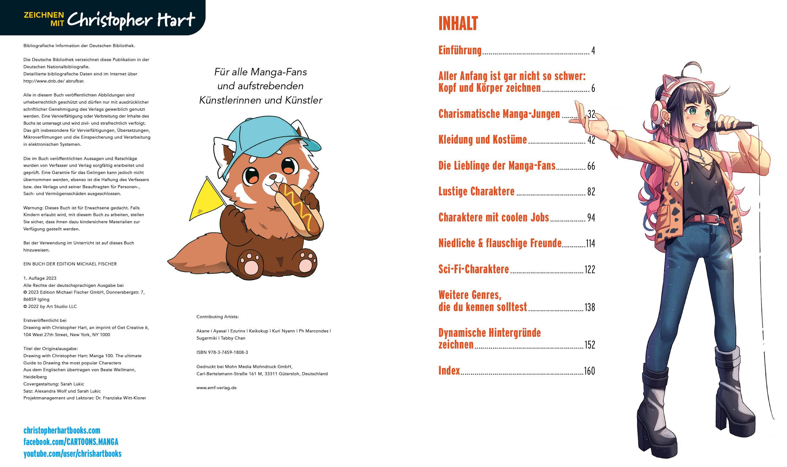 Beispielinhalt (Bild) 100 Manga-Figuren zeichnen