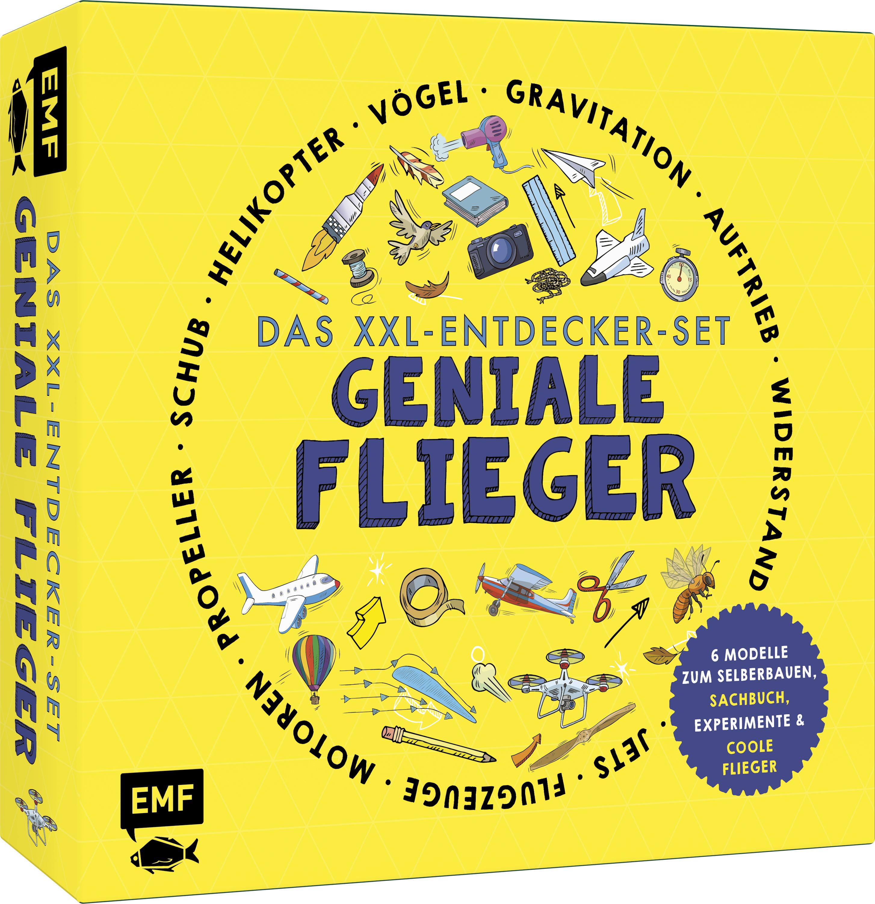 Vorderes Coverbild Das XXL-Entdecker-Set - Geniale Flieger: 6 Modelle zum Selberbauen, Sachbuch, Experimente und faszinierende Flugmaschinen