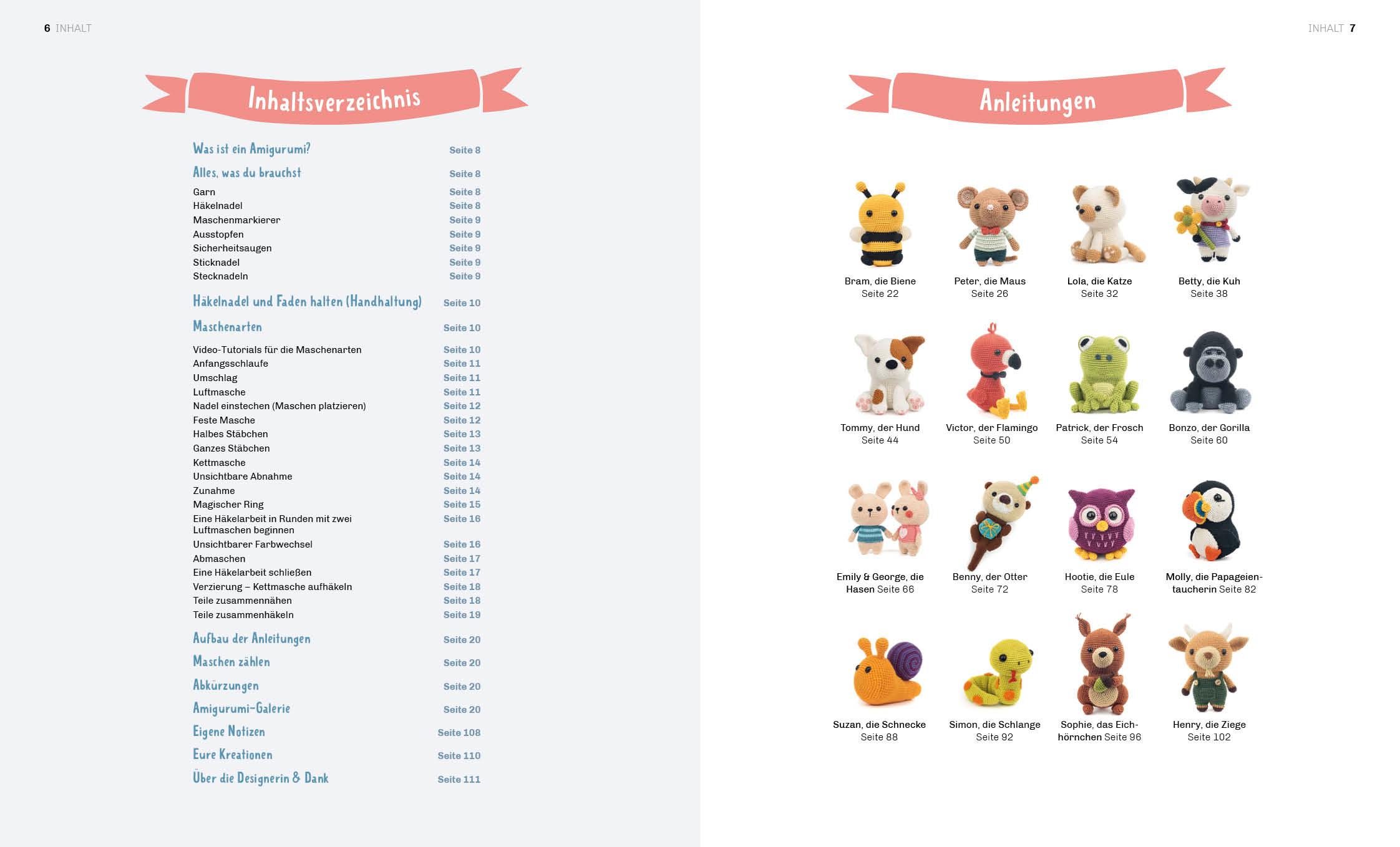 Beispielinhalt (Bild) Die Amigurumi-Häkelschule