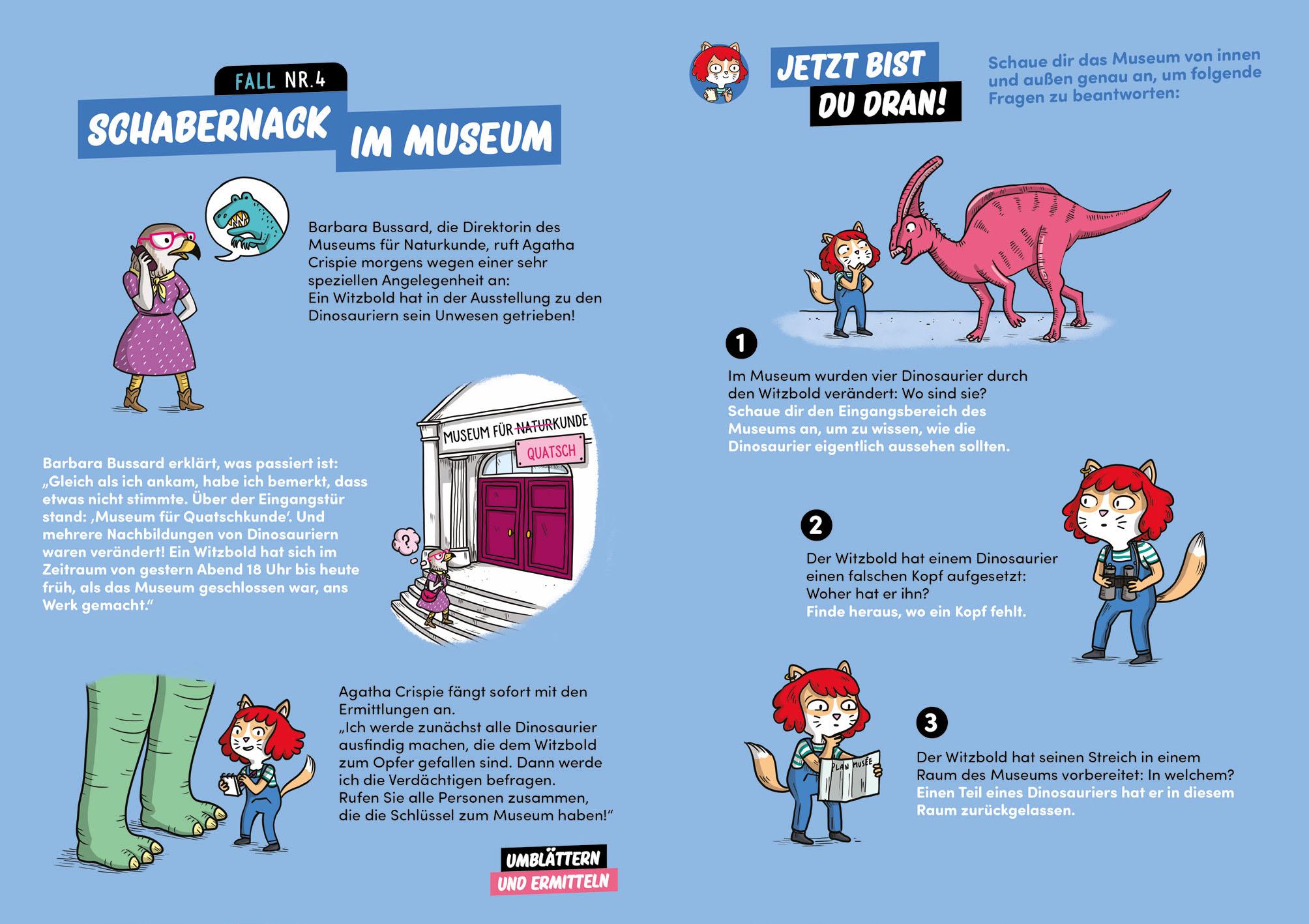 Beispielinhalt (Bild) Agatha Crispie auf Spurensuche - Geschichten mit Bilderrätseln