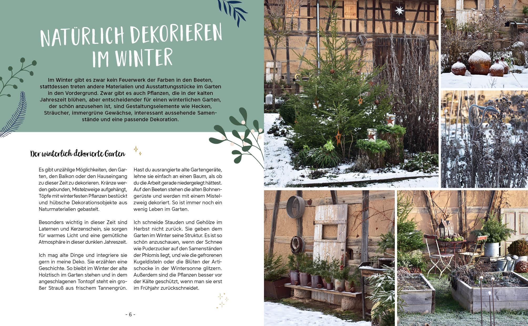 Beispielinhalt (Bild) Mein Adventskalender-Buch: Gartendeko-Liebe