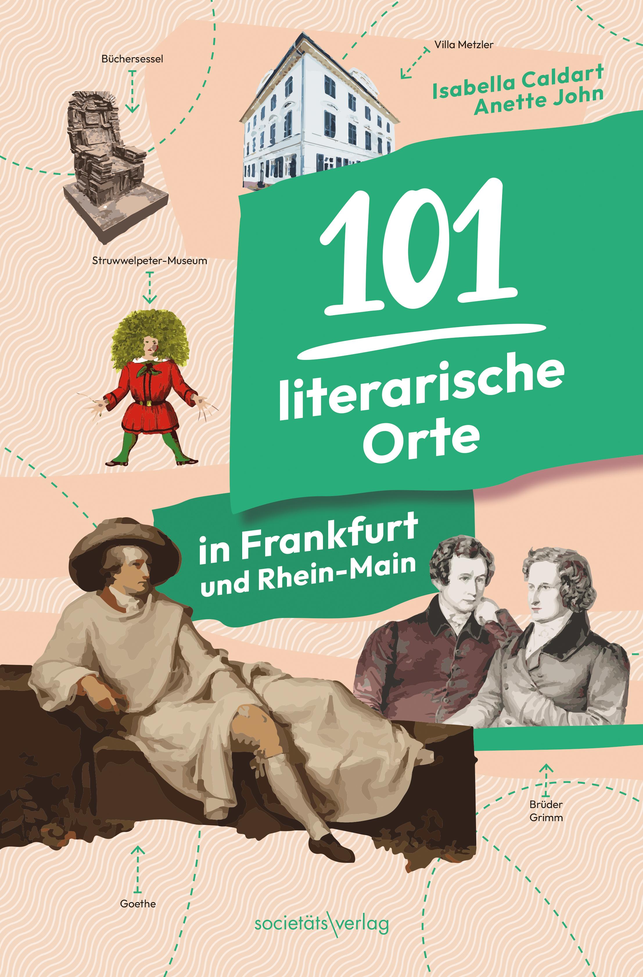 Vorderes Coverbild 101 literarische Orte in Frankfurt und Rhein-Main