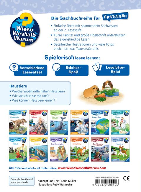 Beispielinhalt (Bild) Wieso? Weshalb? Warum? Erstleser, Band 12 - Haustiere