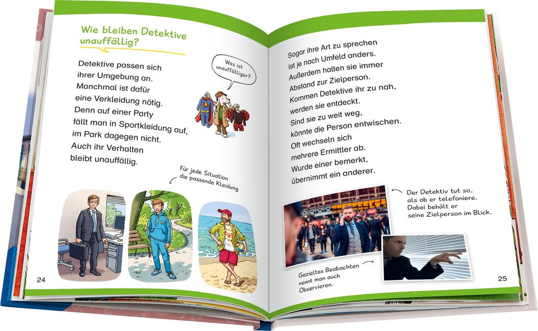 Beispielinhalt (Bild) Wieso? Weshalb? Warum? Erstleser, Band 11 - Detektive und Ermittler
