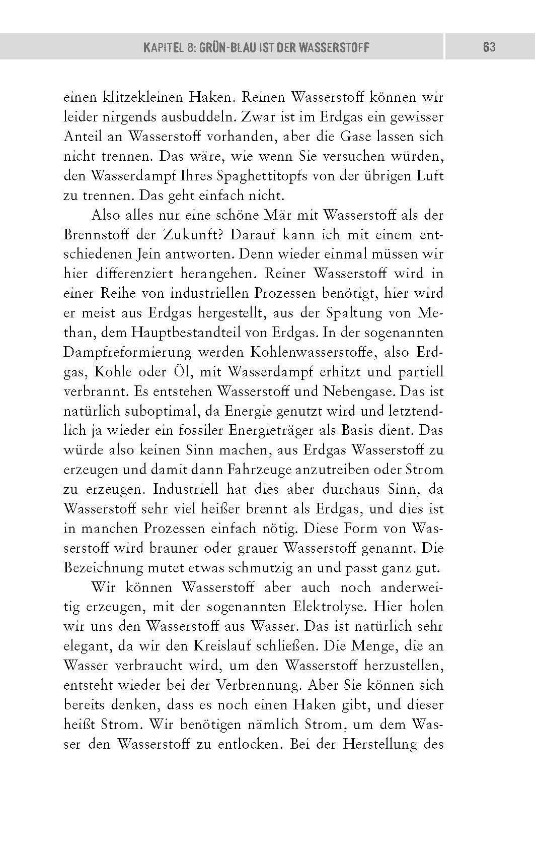 Beispielinhalt (Bild) Grün-Blau ist der Wasserstoff