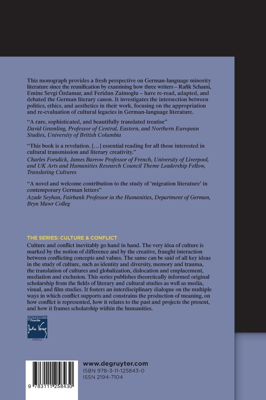 Rückseitencover Questioning the Canon