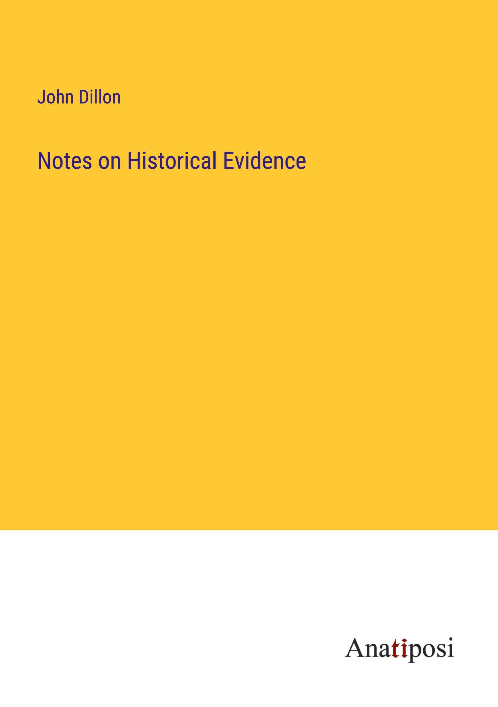 Vorderes Coverbild Notes on Historical Evidence