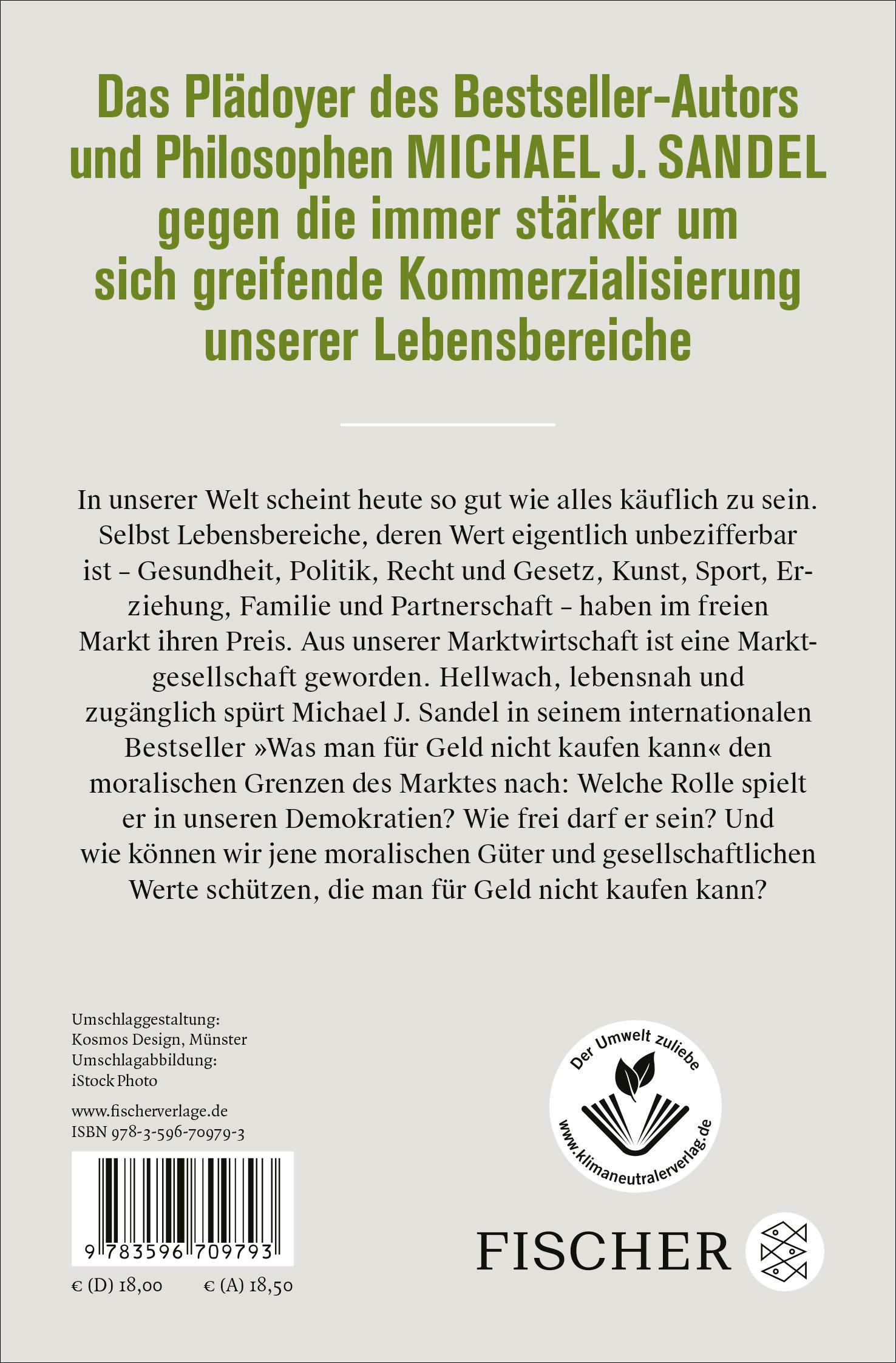 Rückseitencover Was man für Geld nicht kaufen kann