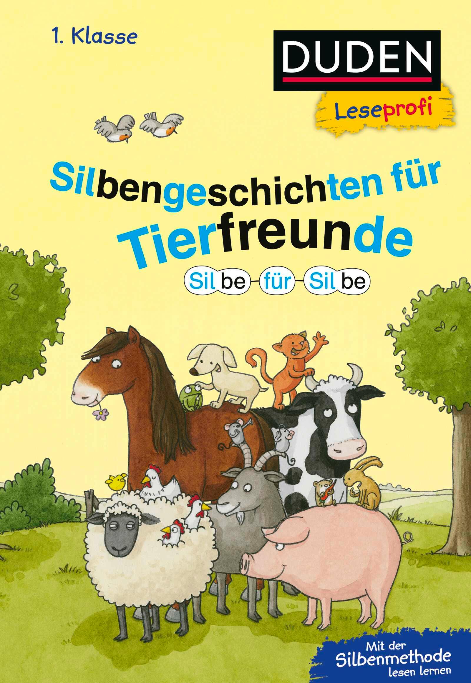 Vorderes Coverbild Duden Leseprofi - Silbe für Silbe: Silbengeschichten für Tierfreunde, 1. Klasse