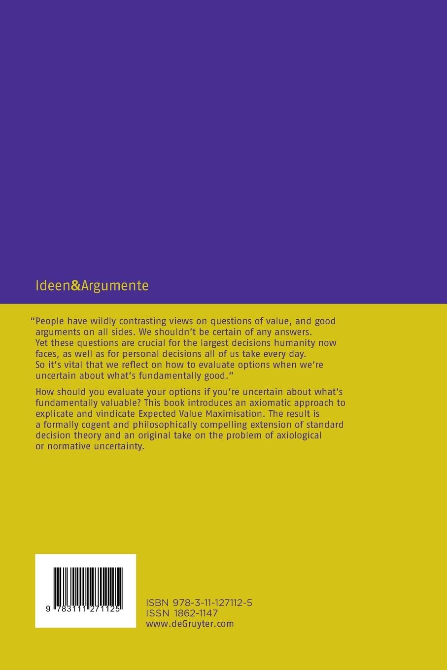 Rückseitencover Uncertain Values