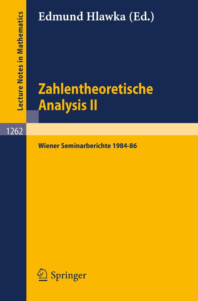 Vorderes Coverbild Zahlentheoretische Analysis II