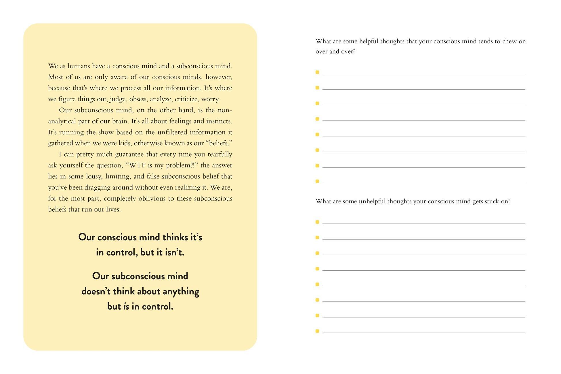 Beispielinhalt (Bild) You Are a Badass(r) Guided Journal