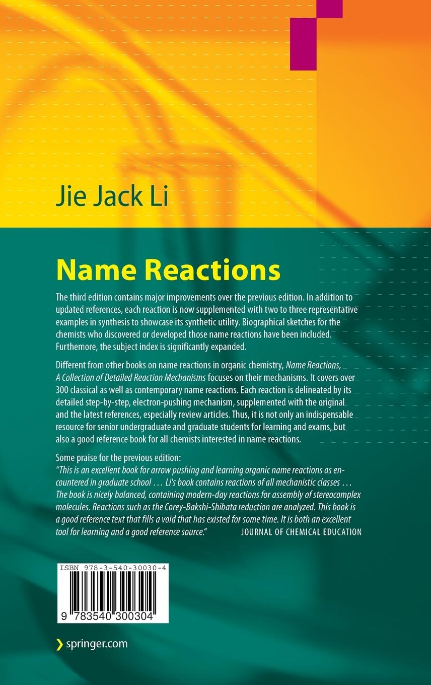 Rückseitencover Name Reactions