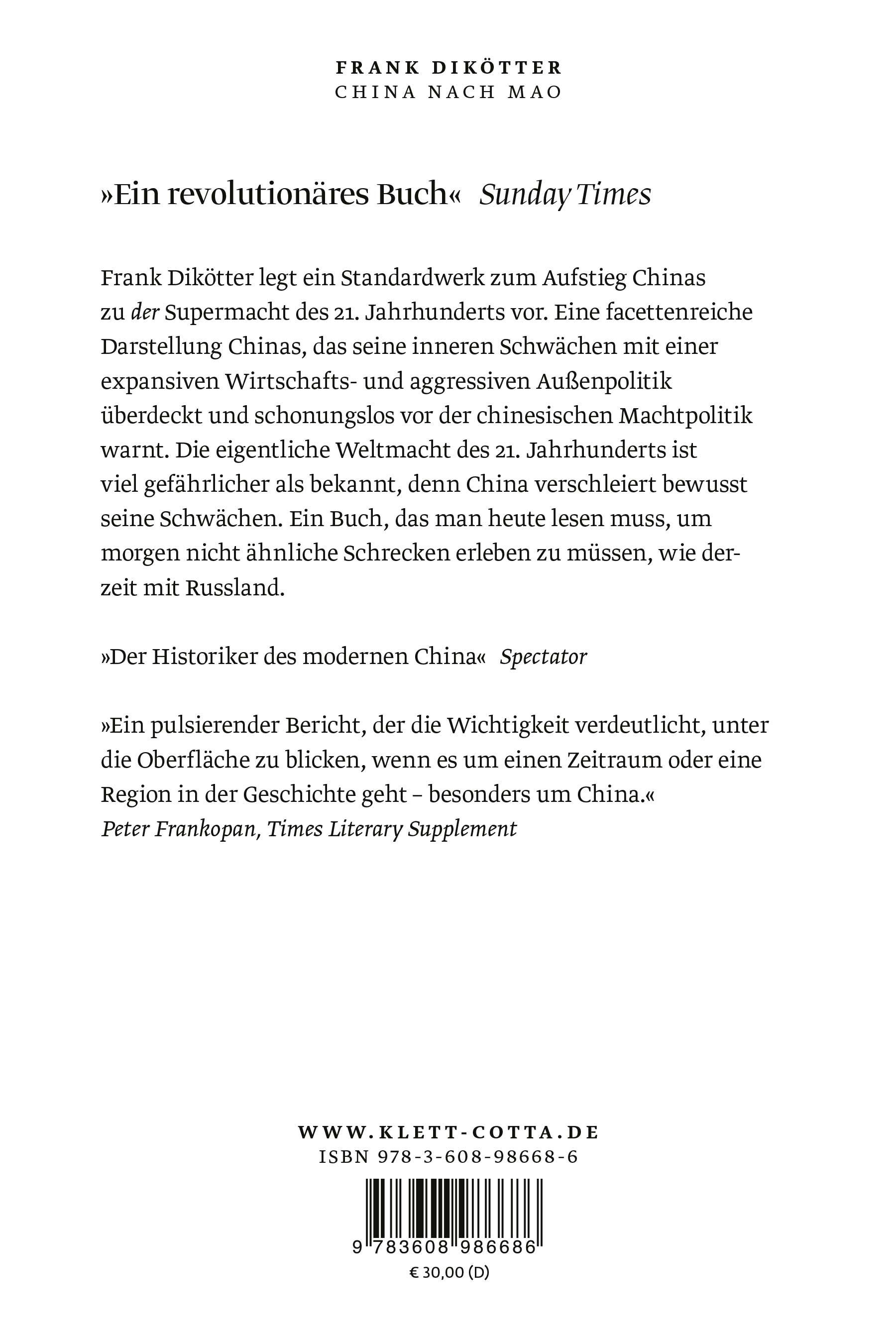 Rückseitencover China nach Mao