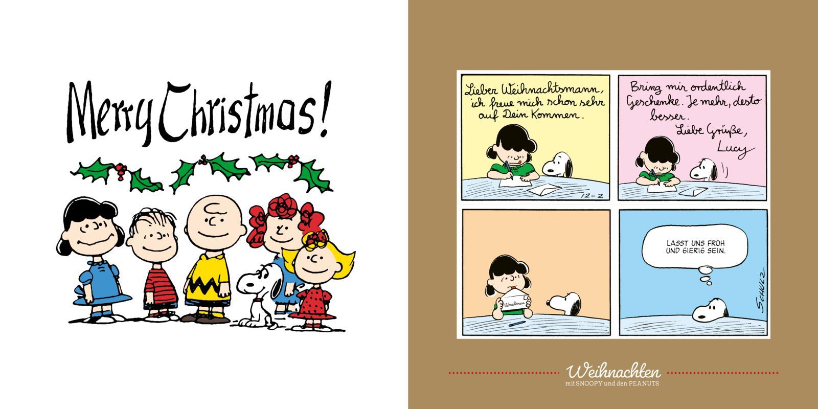 Beispielinhalt (Bild) Peanuts Geschenkbuch: Frohe Weihnachten mit Snoopy und den Peanuts