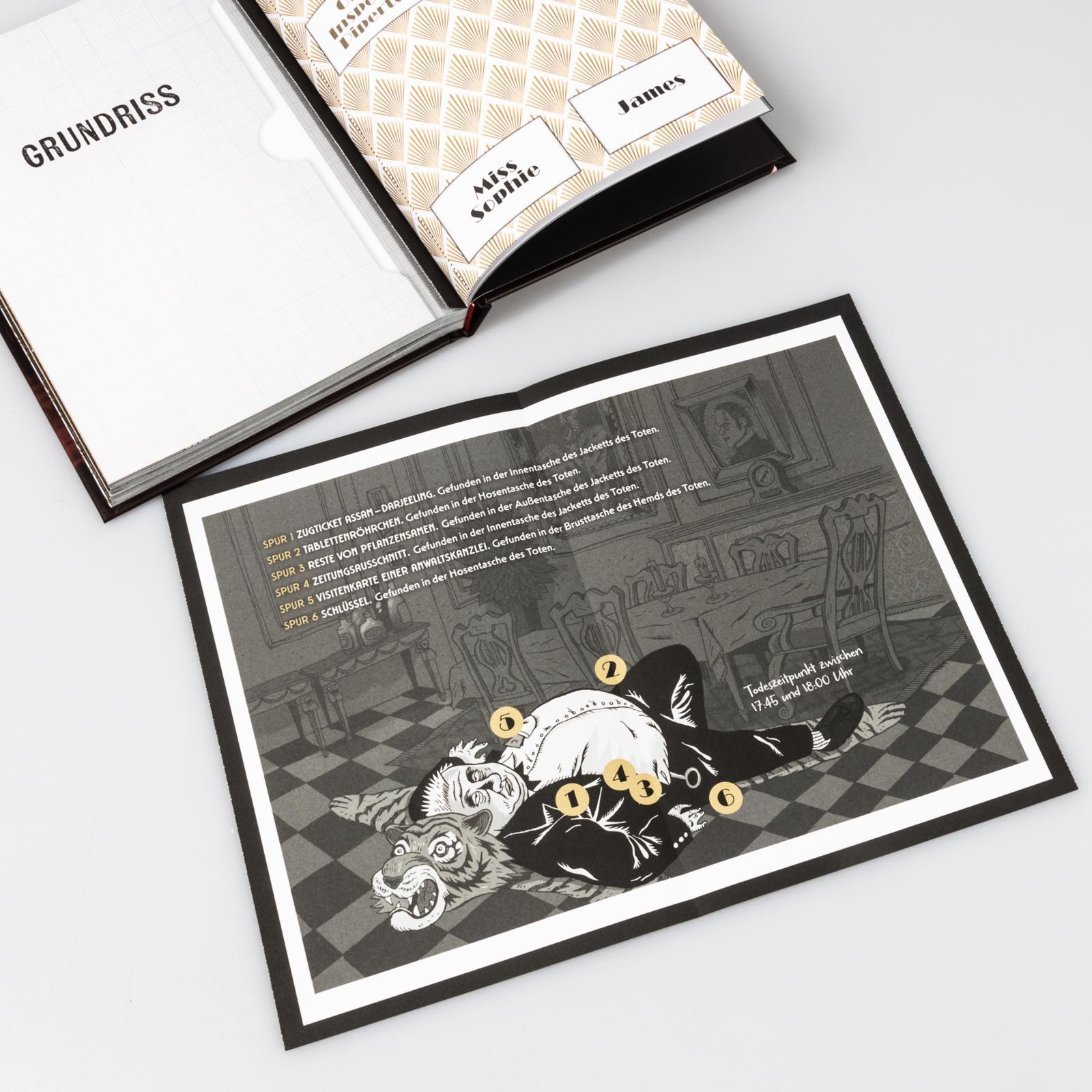 Beispielinhalt (Bild) Krimi-Dinner-Buch: Dinner for One