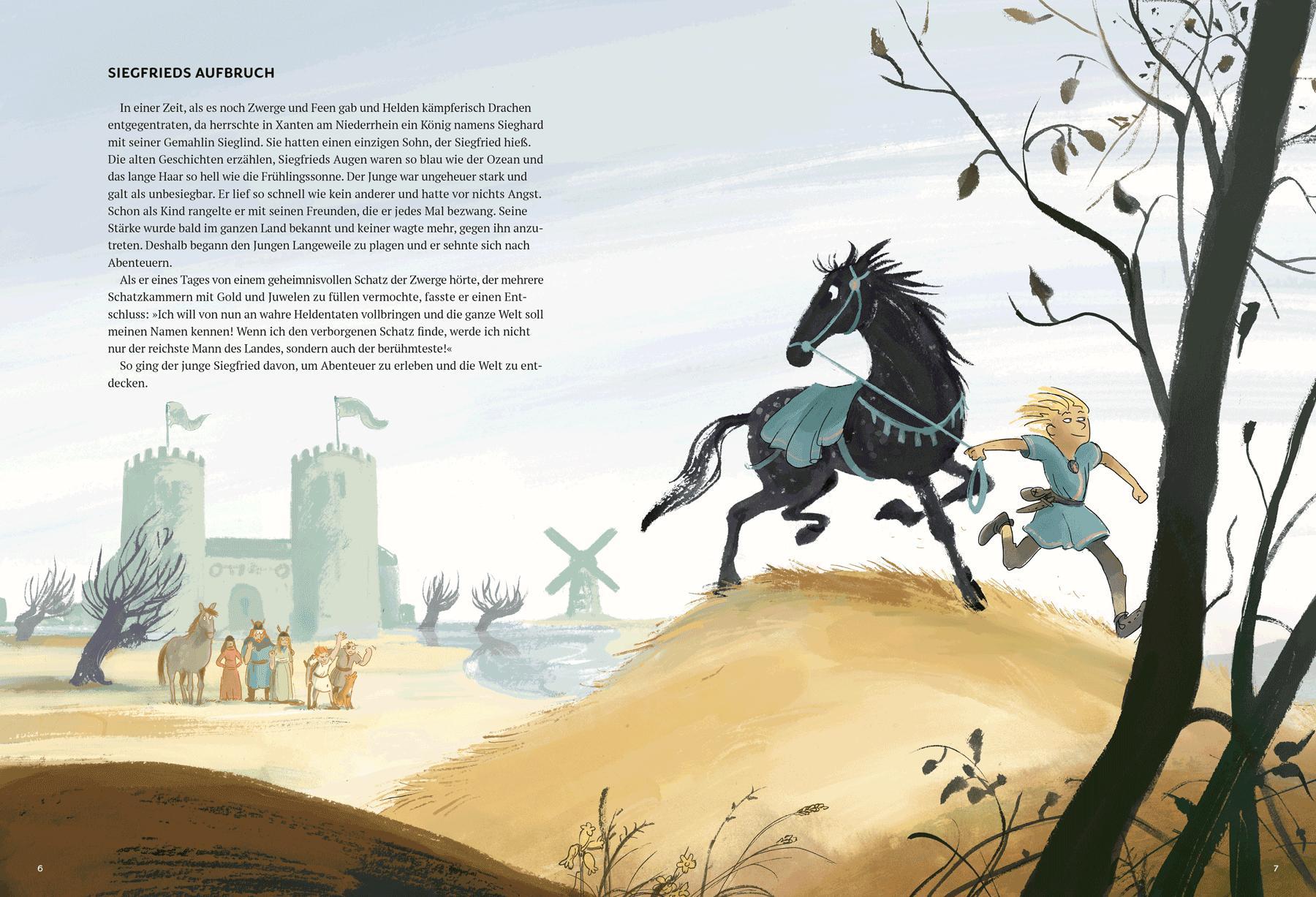Beispielinhalt (Bild) Siegfried der Drachentöter