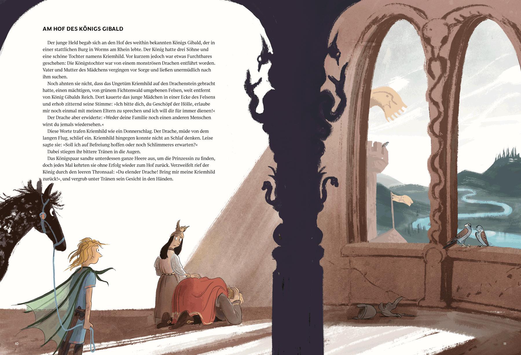 Beispielinhalt (Bild) Siegfried der Drachentöter