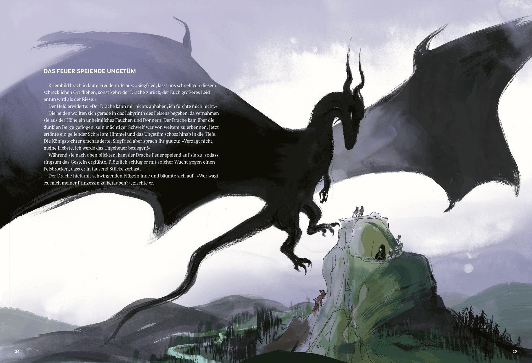 Beispielinhalt (Bild) Siegfried der Drachentöter