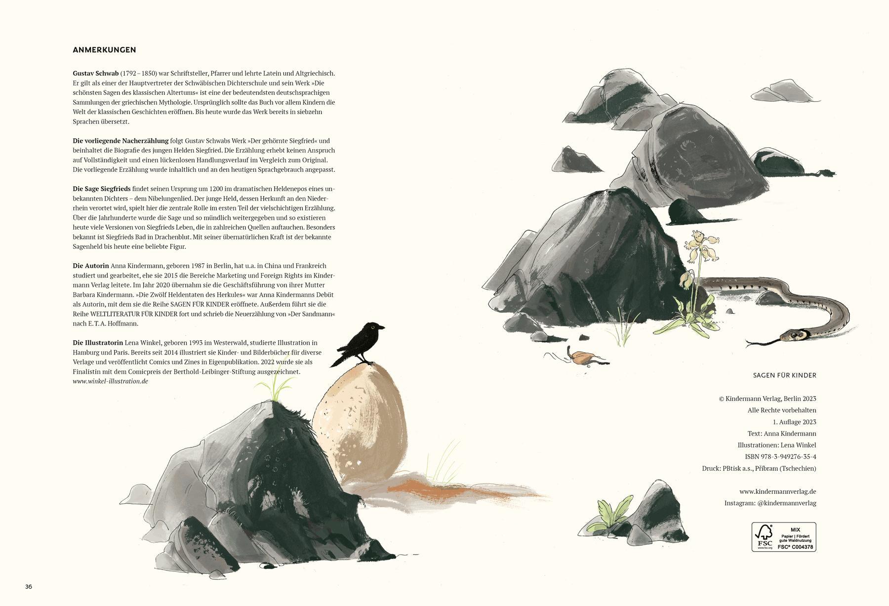 Beispielinhalt (Bild) Siegfried der Drachentöter