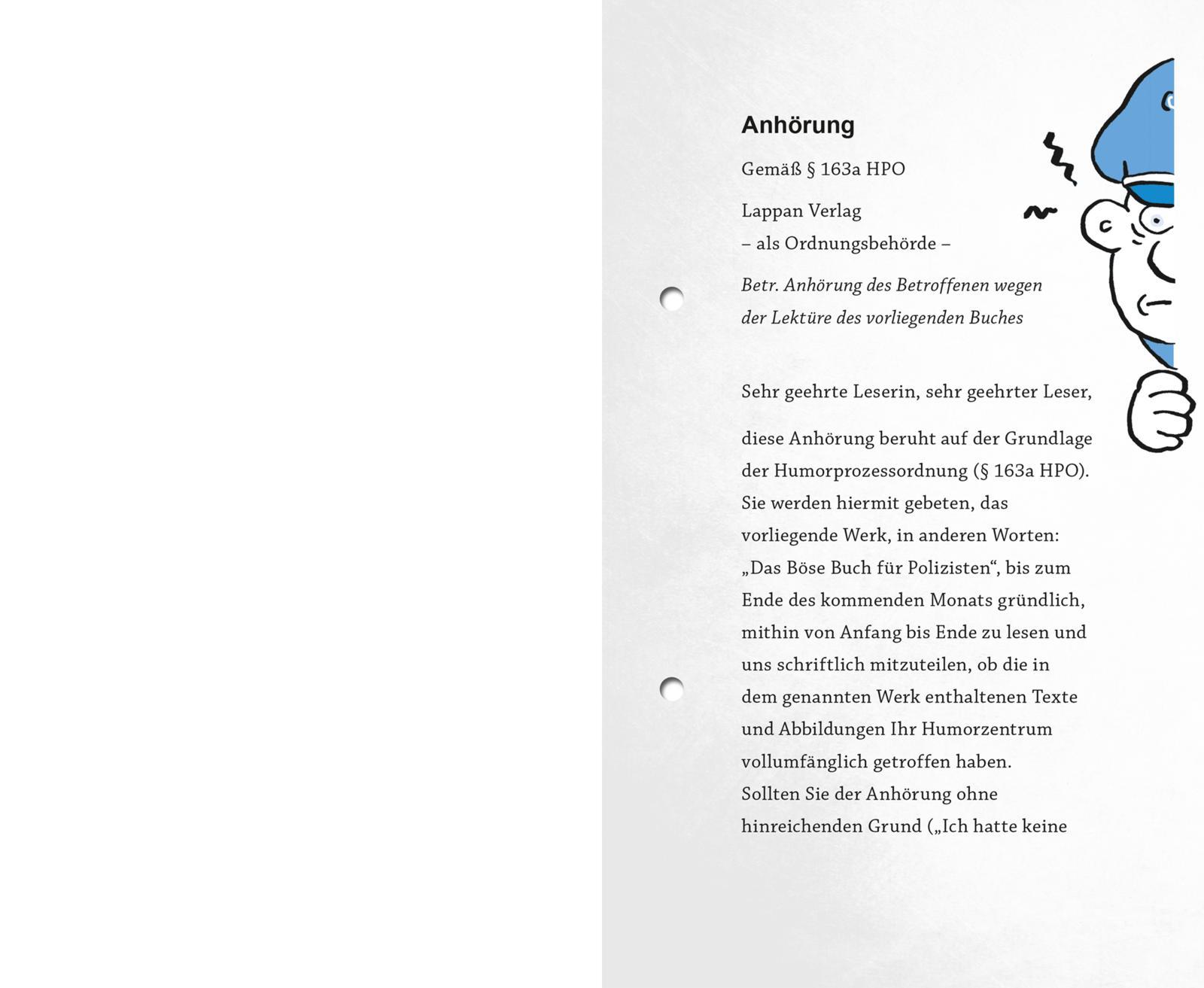 Beispielinhalt (Bild) Das böse Buch für Polizisten